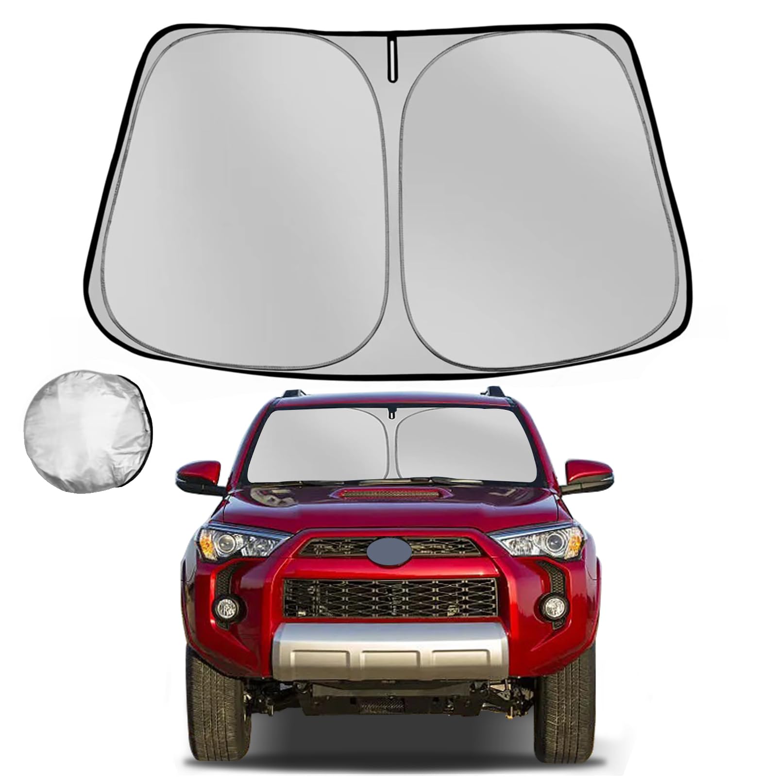 Fonowka Windshield Sun Shade For Toyota 4Runner 2010-2024 4-Runner Suv Foldable Sun Sunshade For Car Front Window Blocks Uv Rays