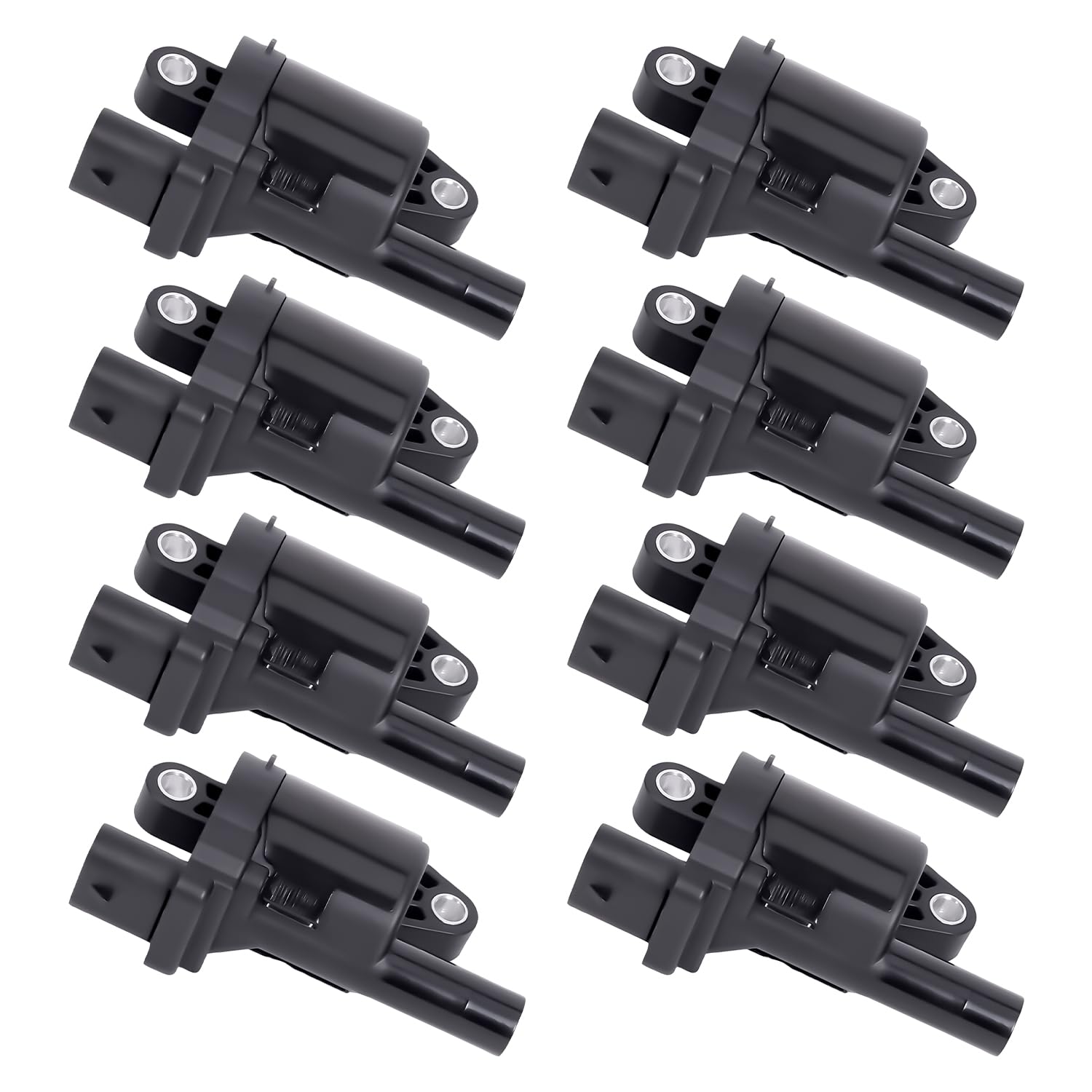 Motorevo 8PCS Round Ignition Coil Pack fit for 5.3L V8 Compatible with GMC Sierra 1500 2007 2008 2009 2010 2011 2012 2013 Chevy 