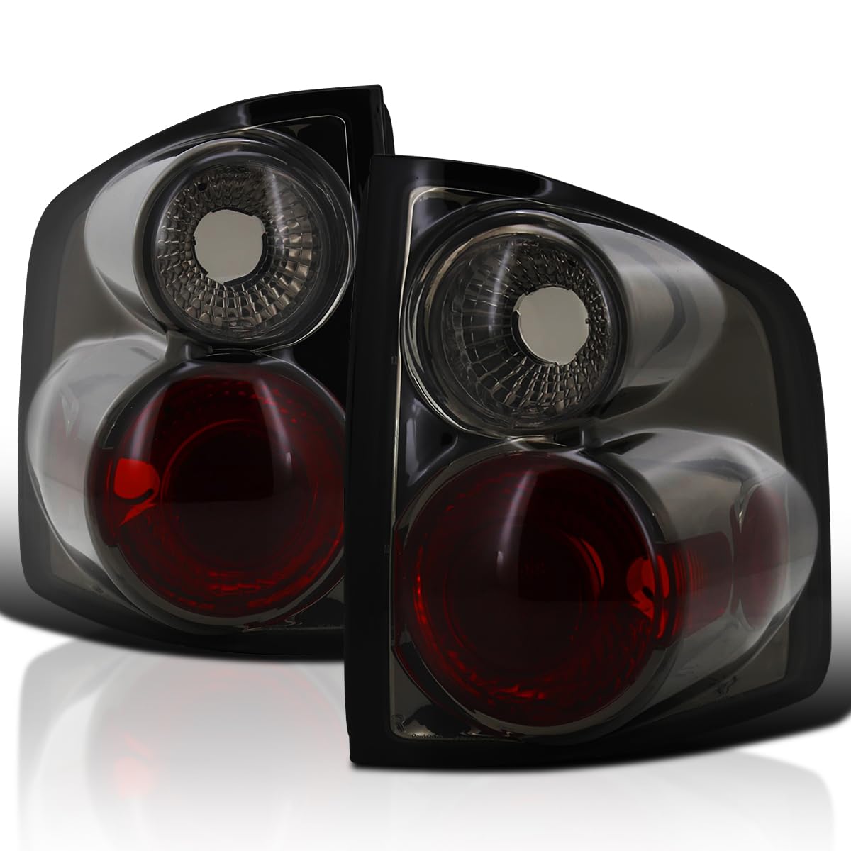 SPEC-D TUNING Smoke Lens Tail Lights Compatible with 1994-2004 Chevy S10, 1994-2004 GMC Sonoma, 1995-2000 Isuzu Hombre, Left + Right Pair Assembly