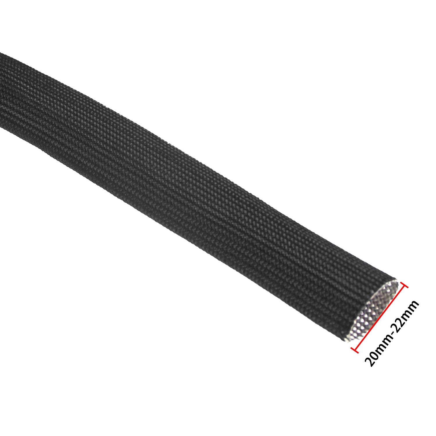 Fiberglass Heat Shield Sleeve - 3/4'' Id X 10' Adjustable Hose Heat Shield Spark Plug Wire Black For Car Wire Loom Brake Line Ca