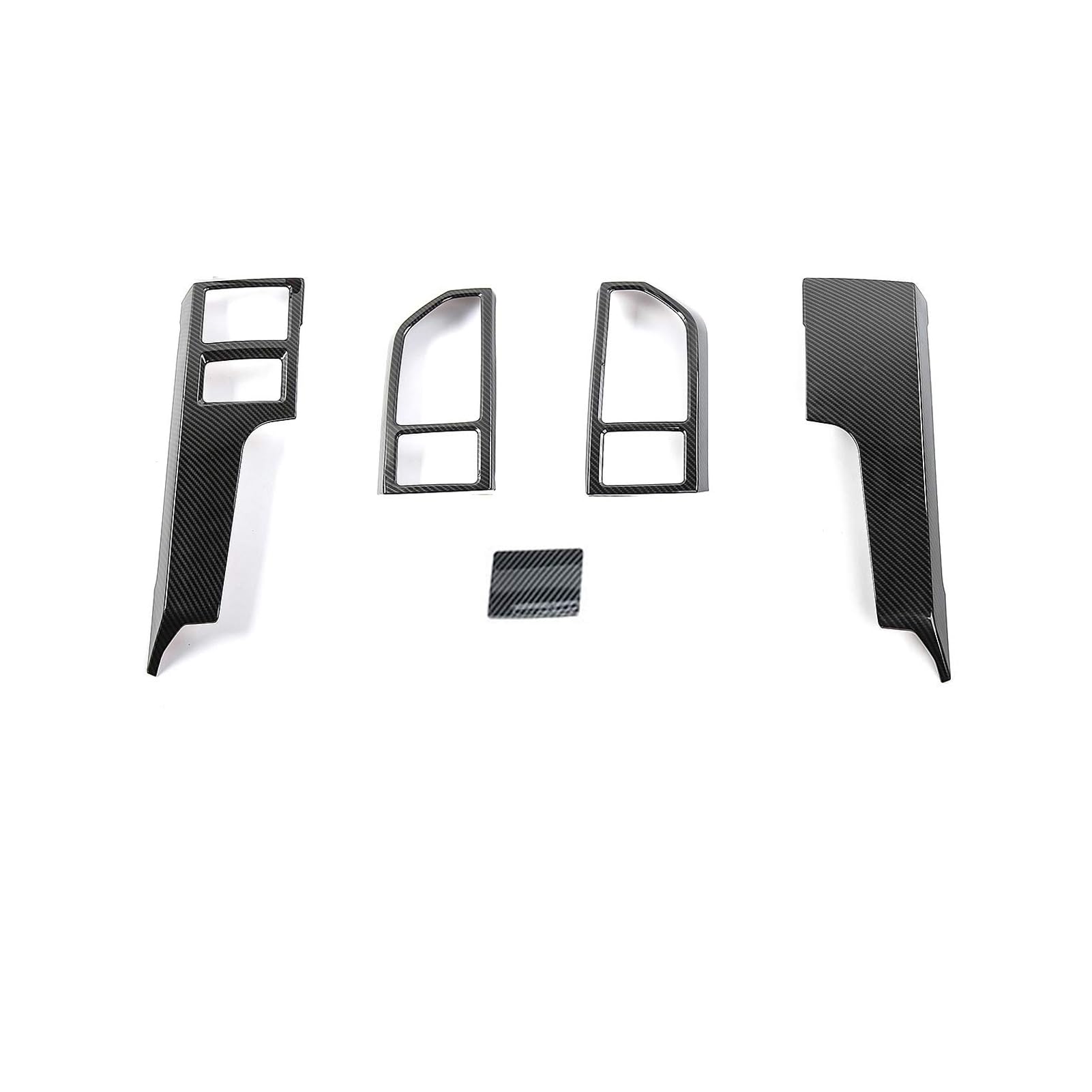 Keptrim For F150 Abs Carbon Fiber Central Console Air Conditioner Panel Trim For 2015 2016 2017 2018 2019 2020 Ford F150, 5Pcs