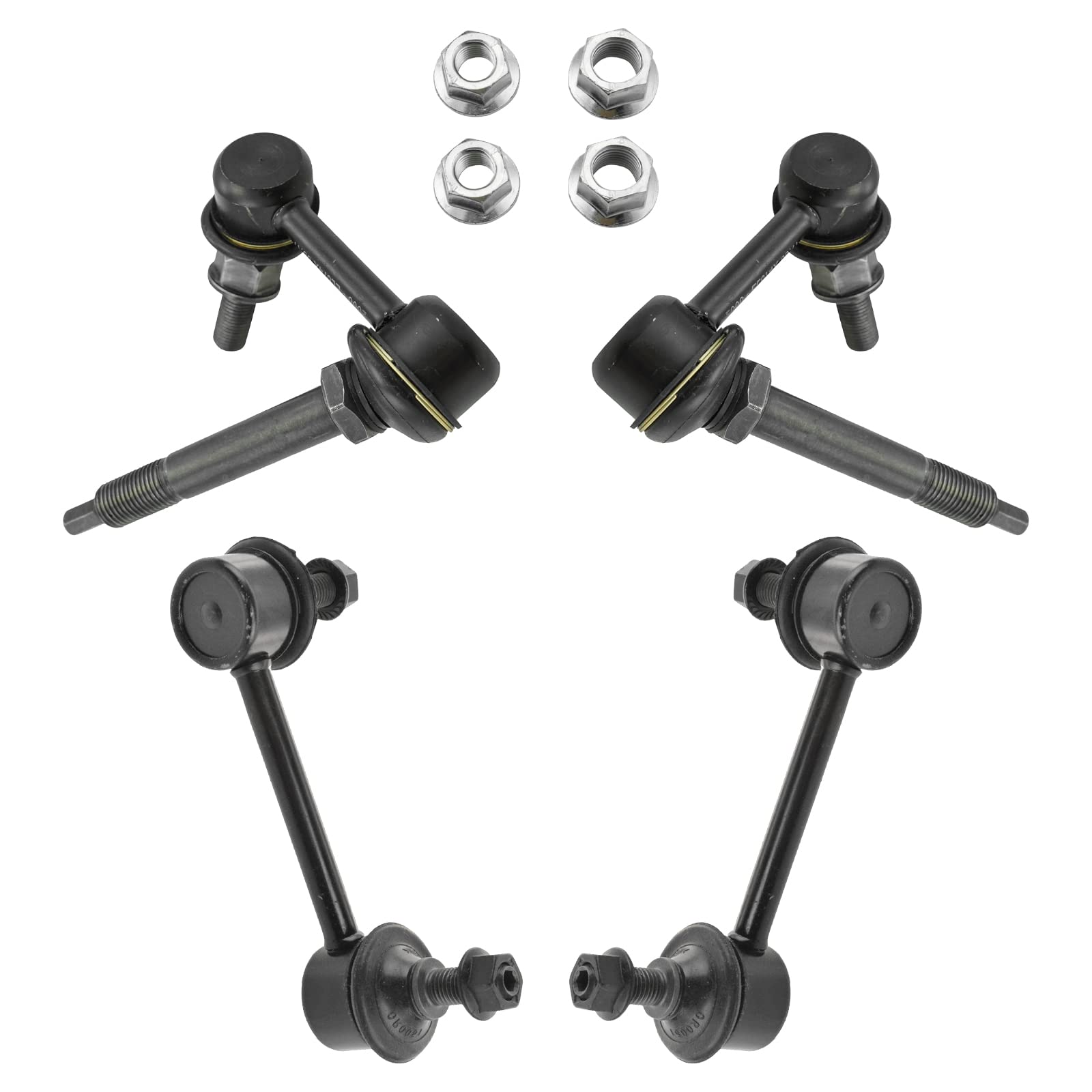 Trq Front & Rear Sway Bar Stabilizer Link Set Compatible With 2008-2012 Infiniti Ex35 2013 Ex37 2011-2012 G25 2007-2008 G35 2008