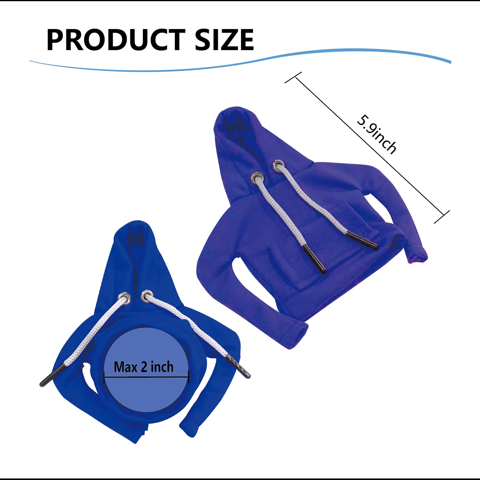 2Pcs Car Shift Knob Hoodie,Gear Shift Hoodie,Funny Sweater Hoodie For Gearshift,Automotive Interior Accessories(Blue And Green)