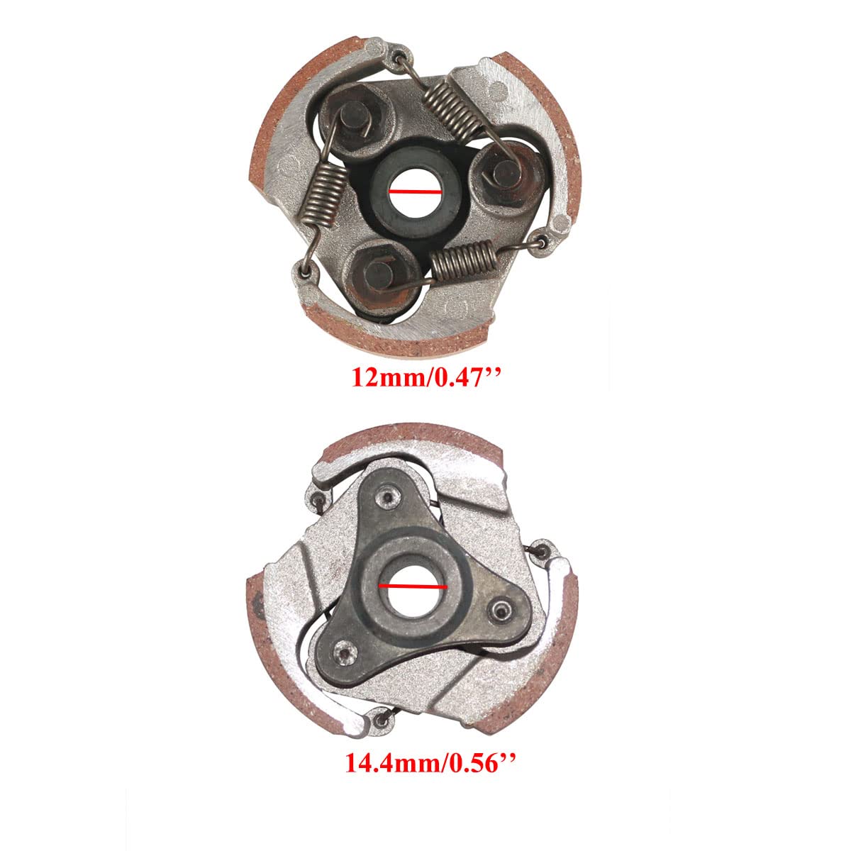 Pro Bat 3 Shoes Centrifugal Clutch Pad With Spring Assembly 2 Stroke 43Cc 47Cc 49Cc Mini Pocket Pit Quad Dirt Bike Atv Dune Buggy