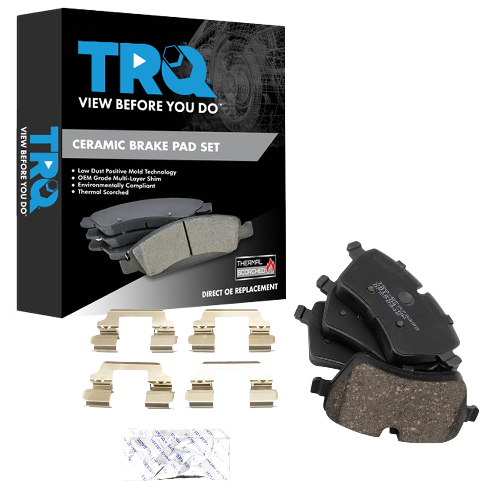 TRQ Front Brake Pads Ceramic Compatible with 2007-2015 Mini Cooper 2011-2016 Cooper Countryman 2013-2016 Cooper Paceman
