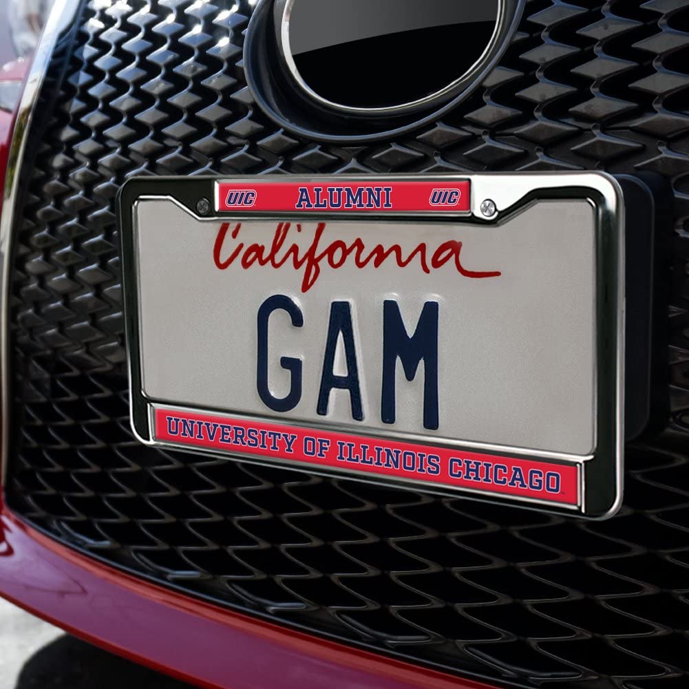 GRAPHICS & MORE UIC Alumni Metal License Plate Frame - Full Size, Standard, One Size, UIC Color
