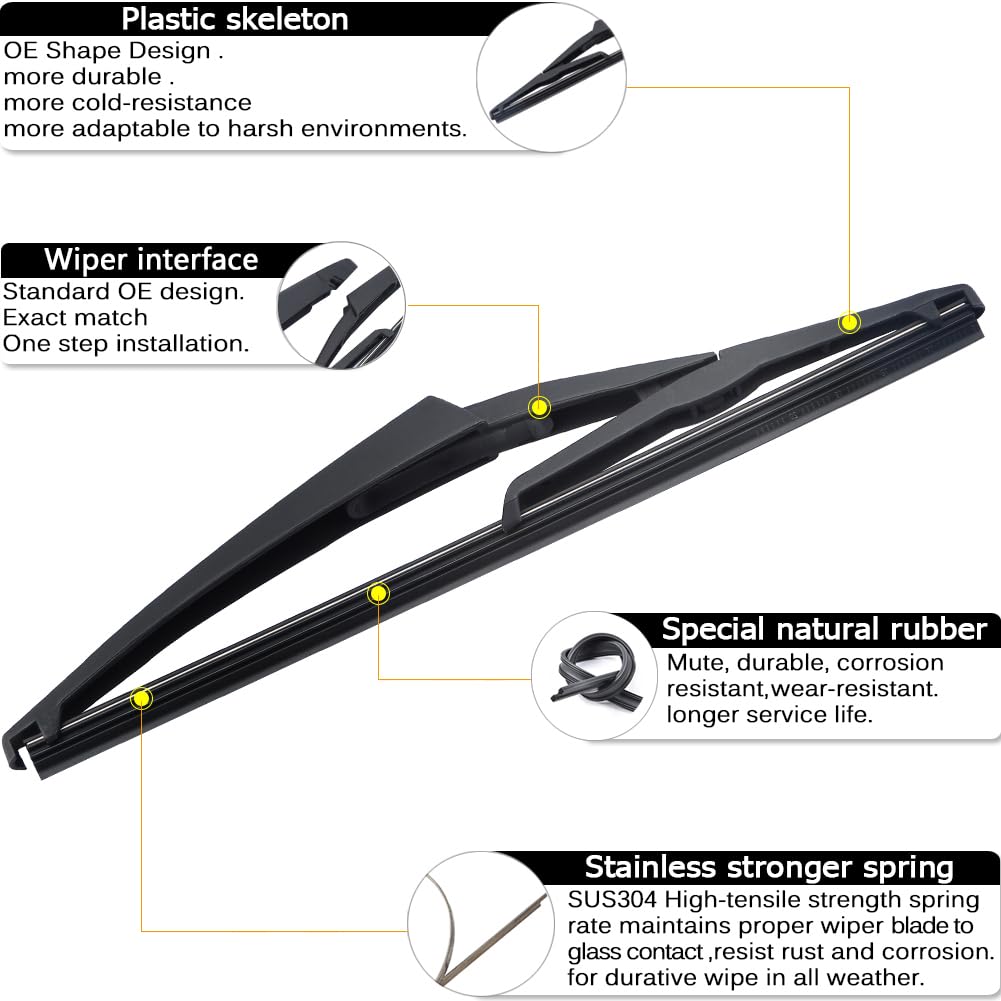 Oem Windshield Wiper Blade Replacement For Nissan Juke 2011 2012 2013 2014 2015 2016 2017 Original Equipment All-Season Rear Wip