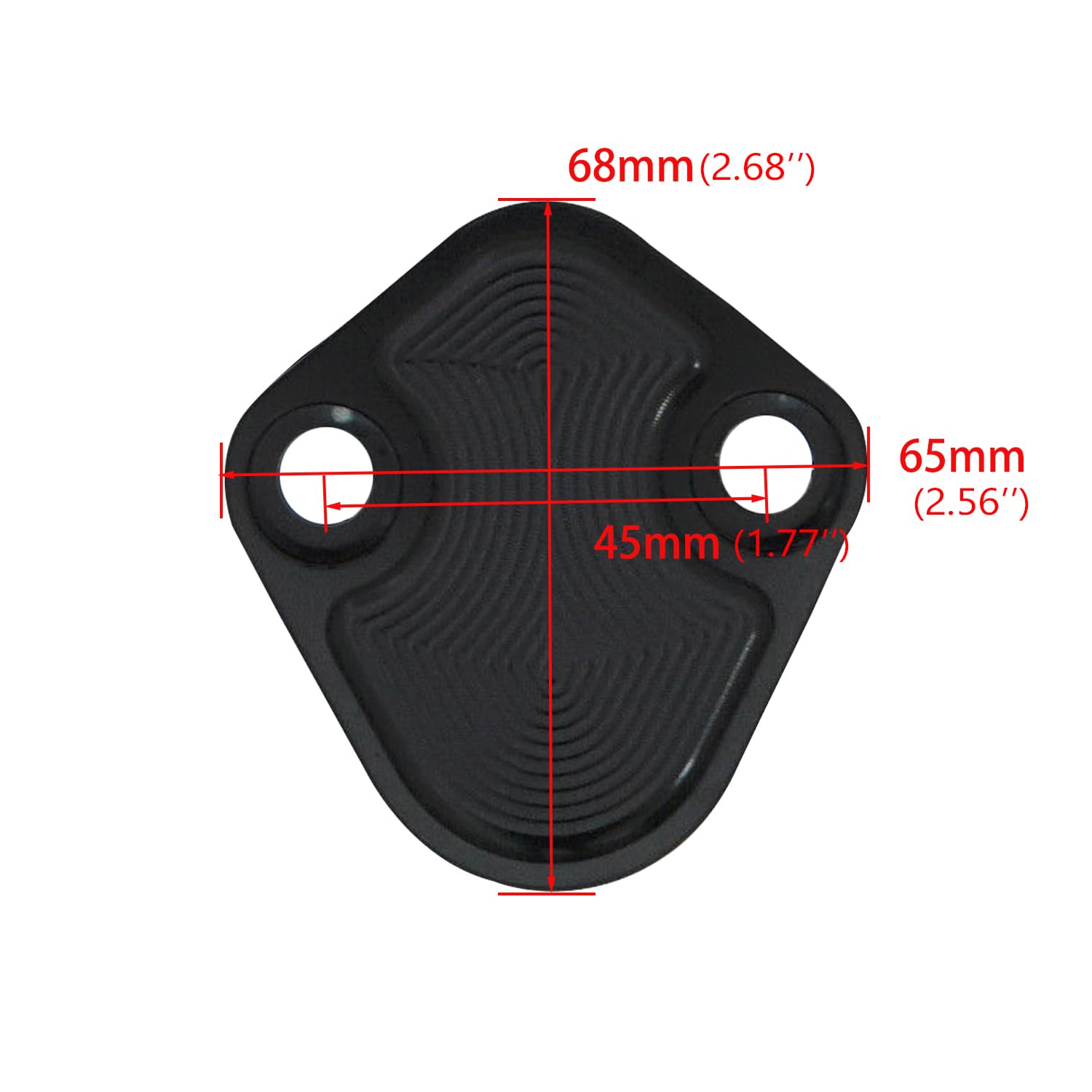 Flashpower Billet SB Ford Fuel Pump Block-Off Plate Kit, Fuel Pump Plate Black