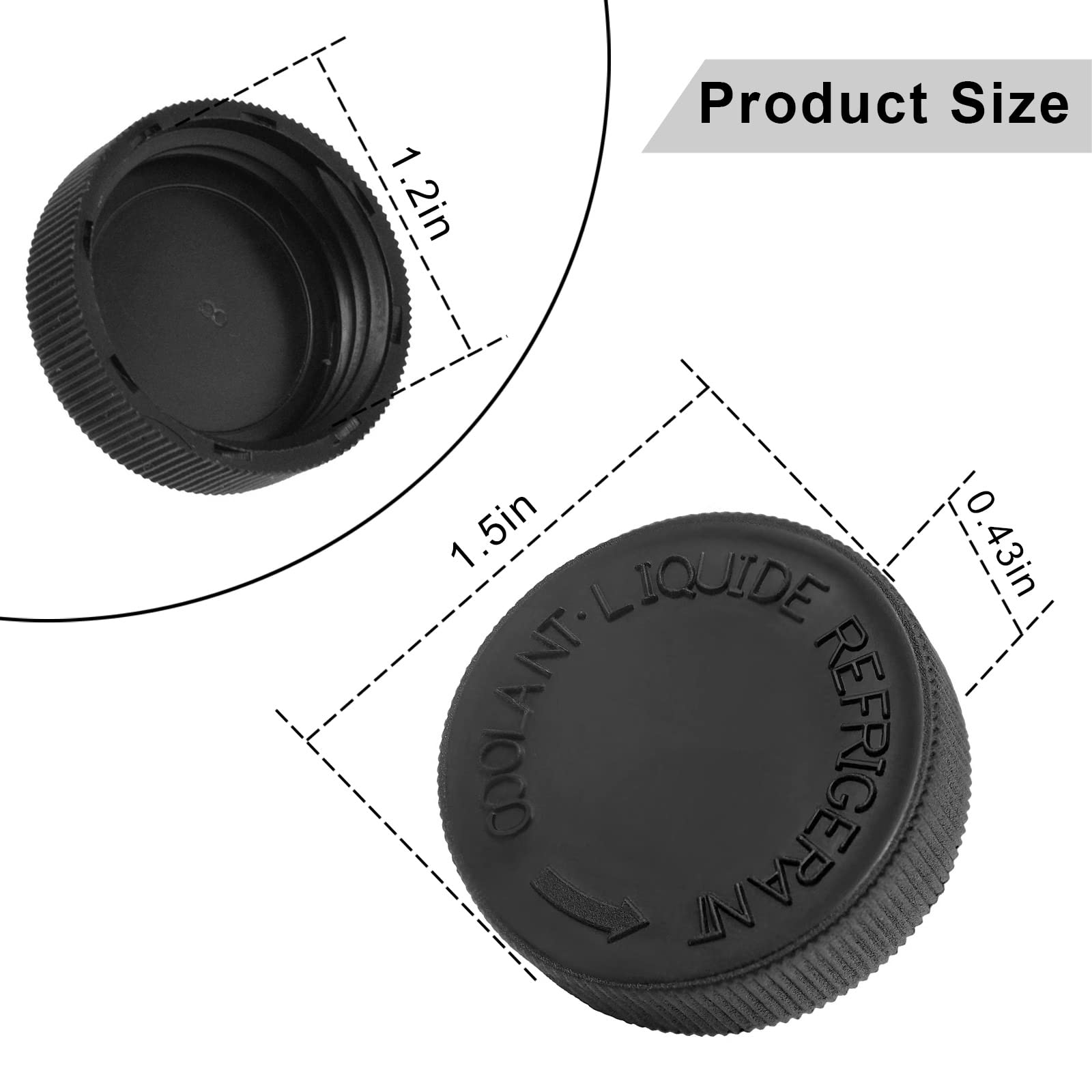 SecosAutoparts 21712-79900 Engine Coolant Overflow Reservoir Tank Black Cap Compatible with Nissan Murano Rogue Versa Quest Comp