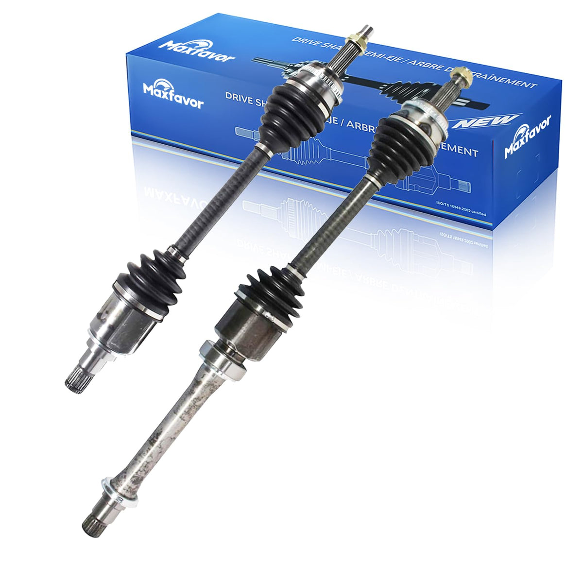 Maxfavor CV Axle Front Shaft Assembly FWD fit for Toyota Camry 2006 2005 2004 2003 2002, L4 2.4L SE LE XLE Base Models, CV Joint