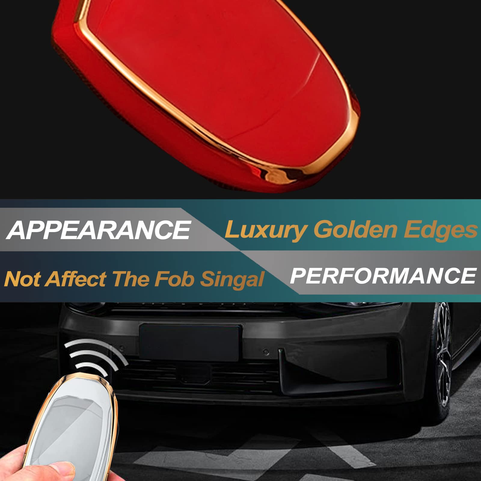 Feyoun Key Fob Cover Compatible With Buick Encore Chevy Chevrolet Camaro Equinox Impala Sonic Trax Gmc Terrain Flip 4 Buttons Tp