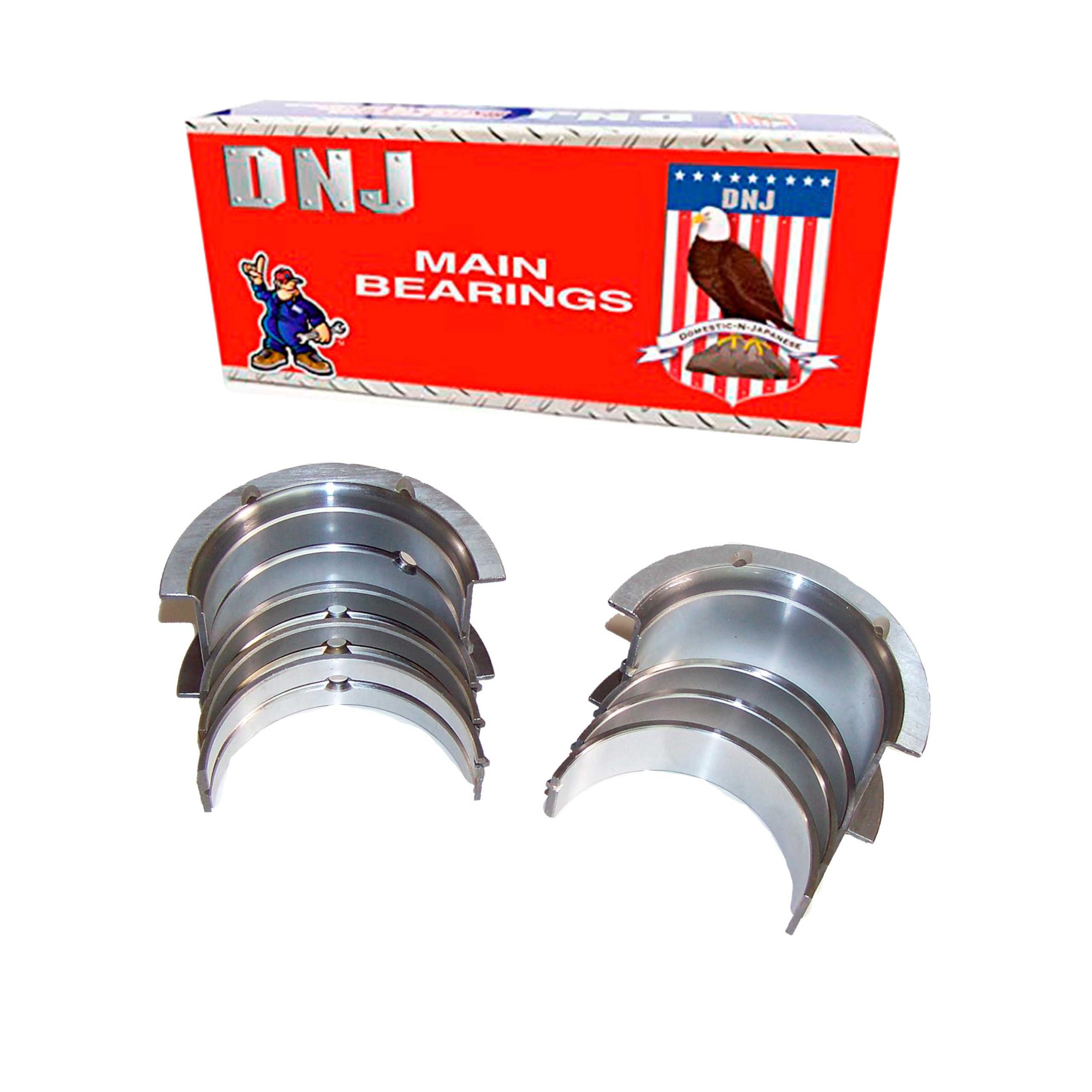 Dnj Mb3125 Main Bearings Set Standard For 1980-2014 Chevrolet, Gmc, Isuzu, Oldsmobile, Pontiac Astro, Blazer, Bravada 3.8L-4.3L V6 12V Ohv 229Cid