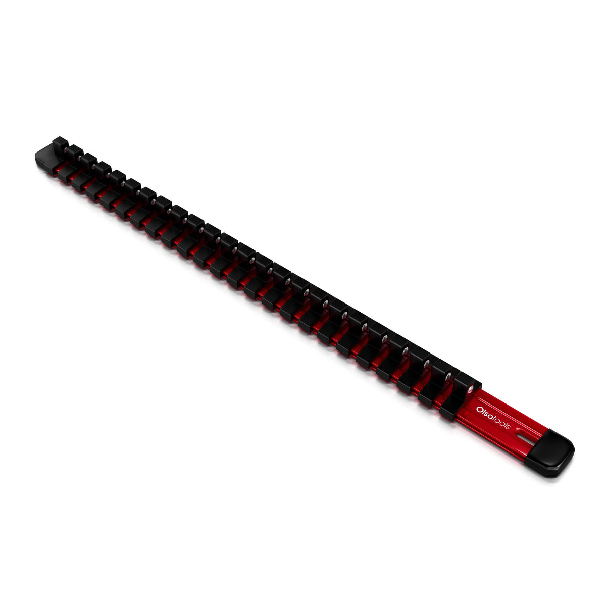 1/4-Inch Drive Aluminum Socket Organizer  Professional Quality Socket Holder (Red)  By Olsa Tools