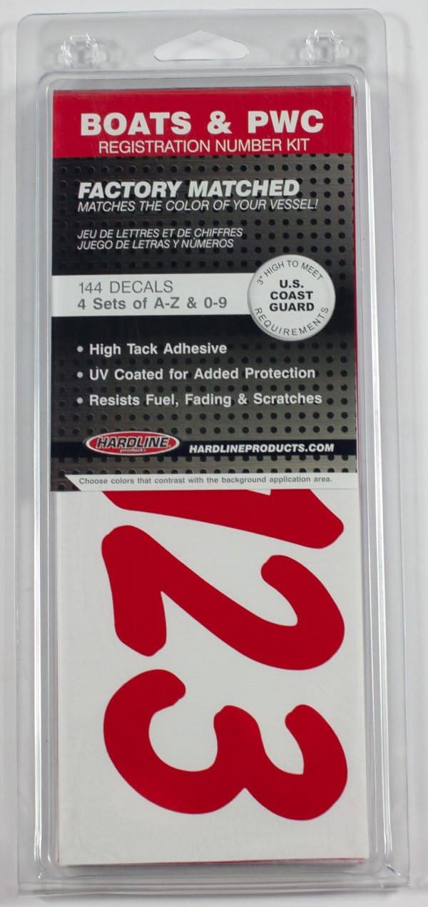 Hardline Products Series 400 Factory Matched 3-Inch Boat & PWC Registration Number Kit - LR400EC