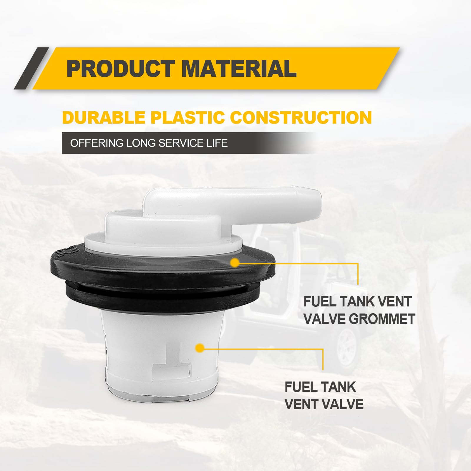 5360058 911060 Fuel Tank Vent Valve And Grommet Kit, Fuel Vapor Gas Tanks Not Leaks Seal Compatible With Jeep Wrangler, Cherokee