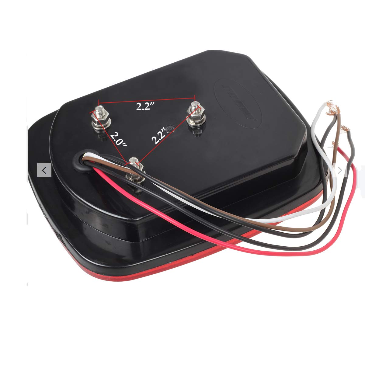 Partsam 2X Universal 16 Led Stop Tail Turn Signal Backup Reverse Brake Clearance Marker Lights Lamps Red/White Replacement For J