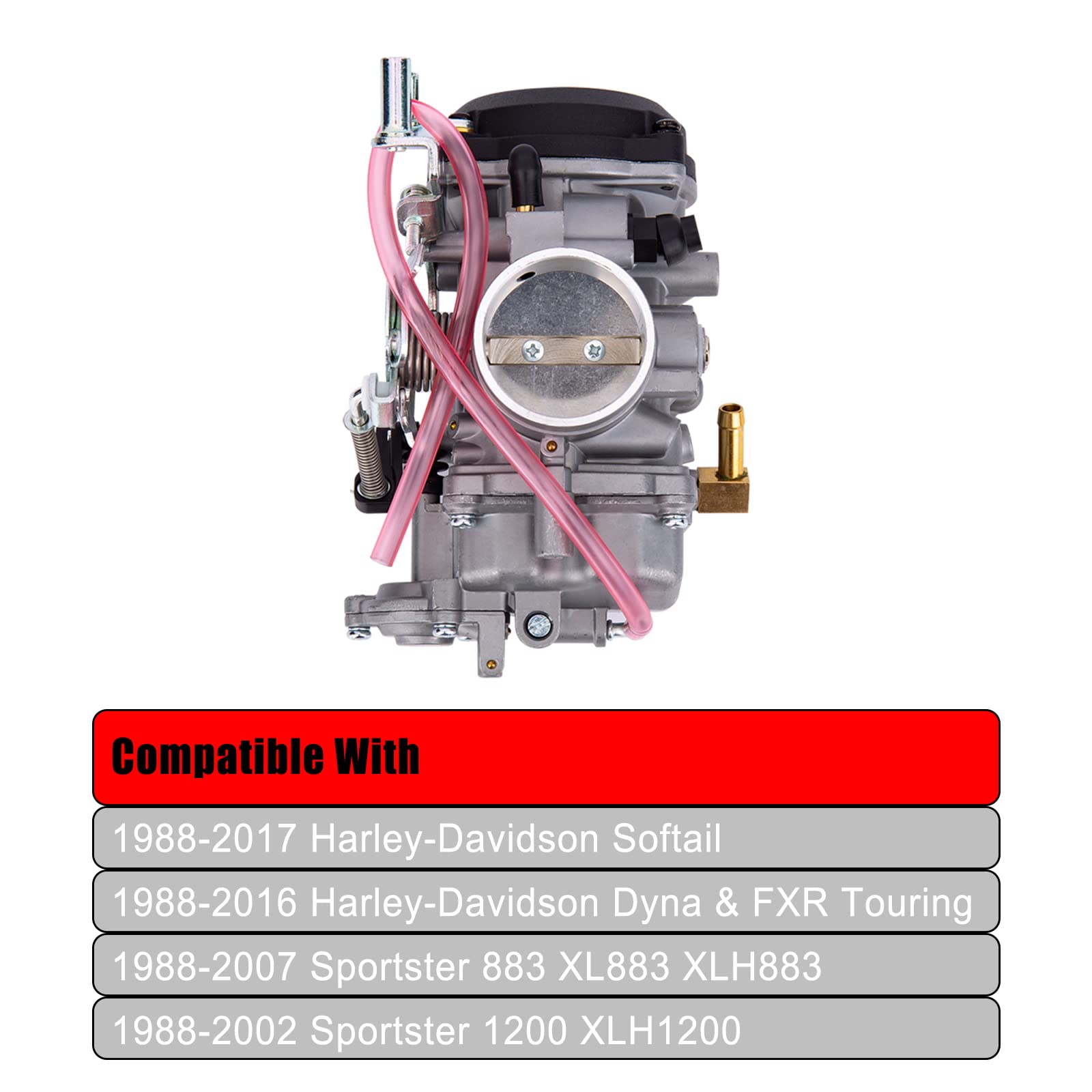 Cv40 Carburetor With Choke Cable Fits Harley Davidson Dyna Electra Glide Fatboy Softail Sportster 1200 Xlh1200 Sportster 883 Xl883 Xlh883