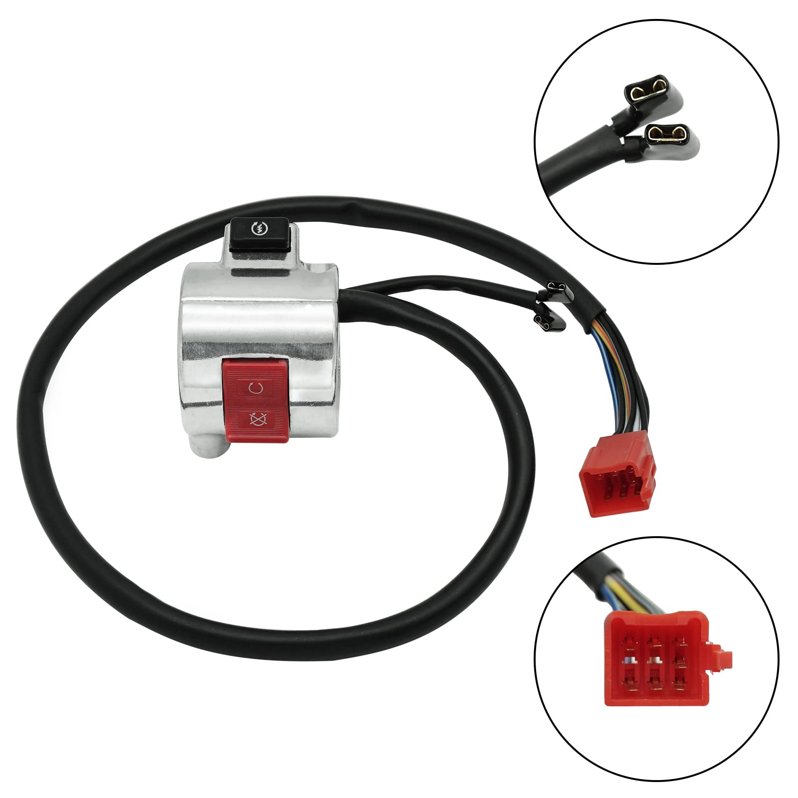 Right Start Stop Kill Control Switch For Honda Vtx1800 Vtx 1800 C/F/N/R/S/T 2002-2008, Oem# 35130-Mcv-N22 35013-Mch-020 35130-Mc