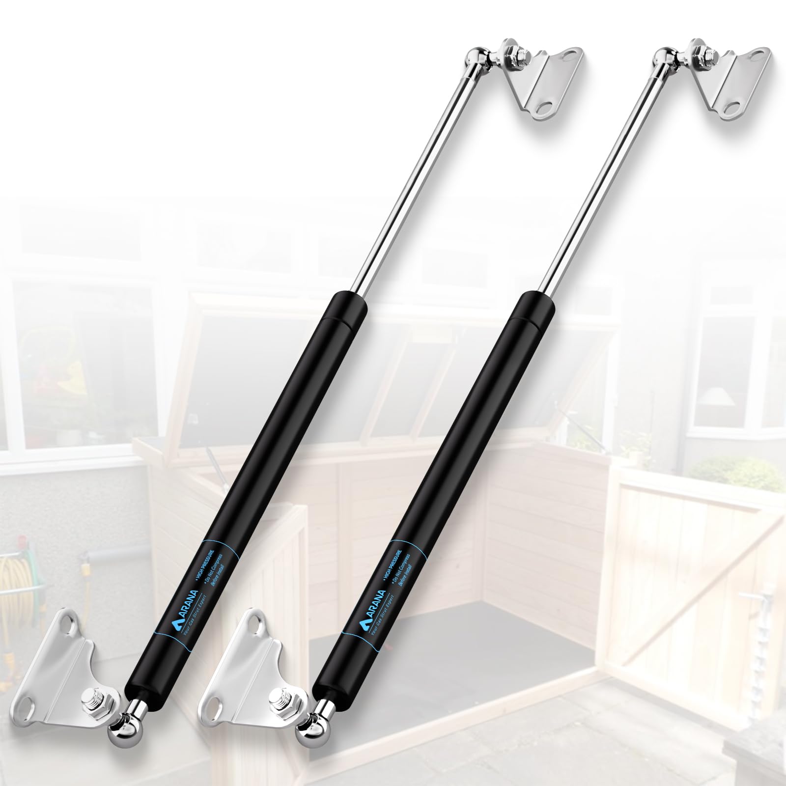 Arana 23 Inch 35 Lb Gas Prop Struts Shocks With L Mounting Brackets, 23'' 156 N Lift-Support Gas Springs For Cabinet Door Tool T
