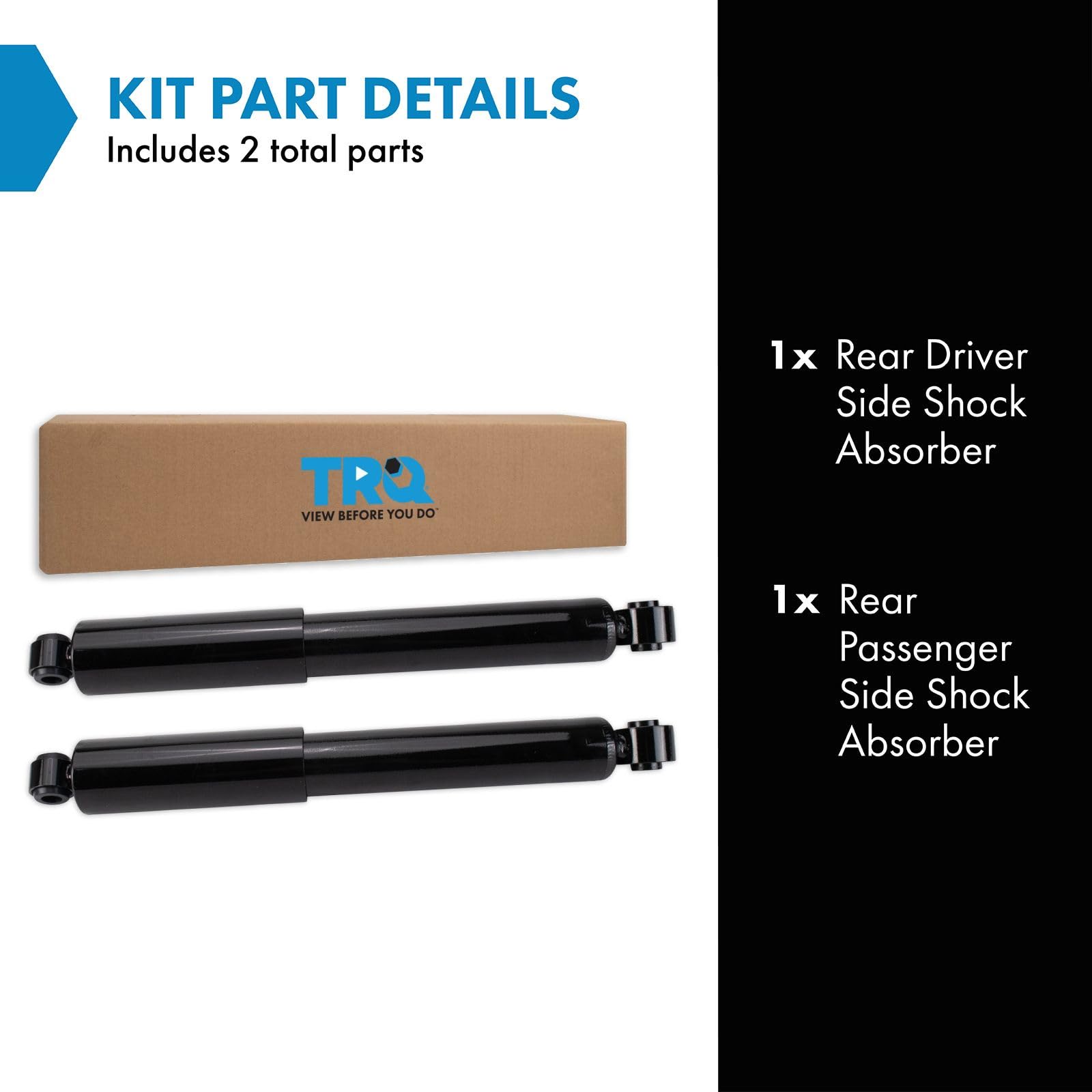 Trq Rear Shock Absorber Set Compatible With 2005-2015 Nissan Xterra