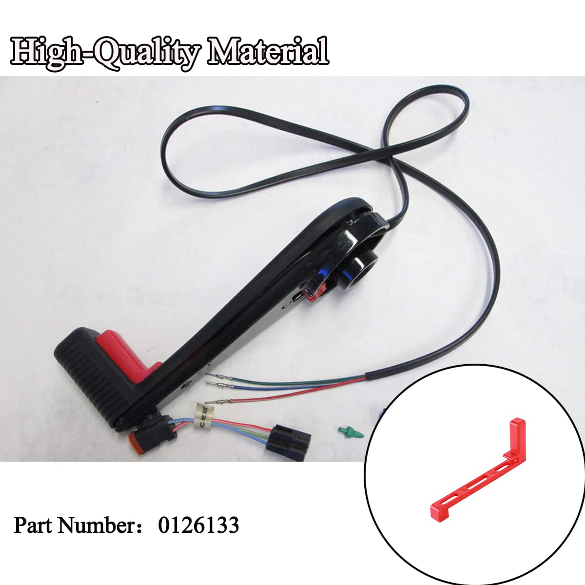 Hqparrts Lockout Shift Lever Uv Heat Resistant Red-0126133 Fit For Volvo Johnson Evinrude Omc