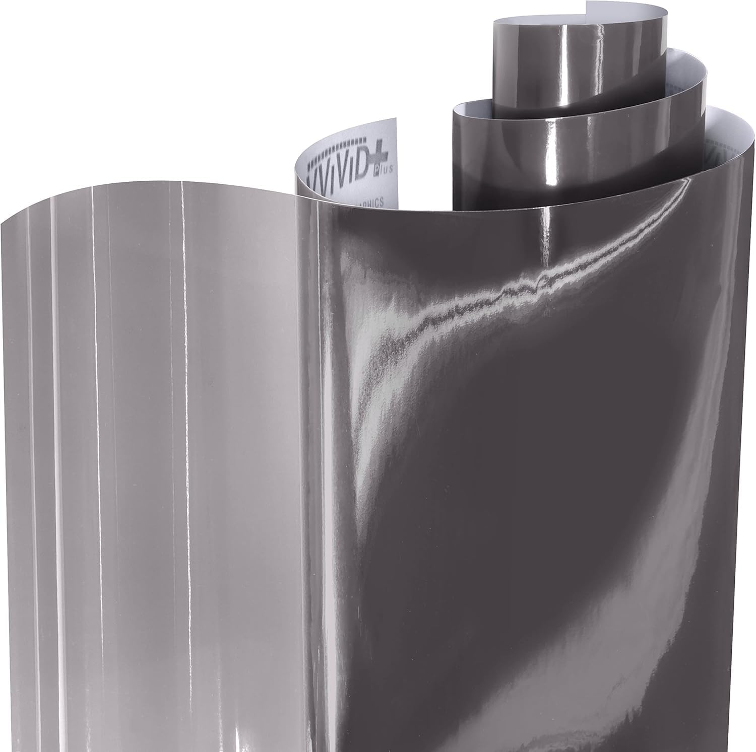 Vvivid Air-Tint Smoke Black Gloss Vinyl Headlight Foglight Transparent Tint Wrap Self-Adhesive (180 Inch X 48 Inch Lrg Bulk Roll