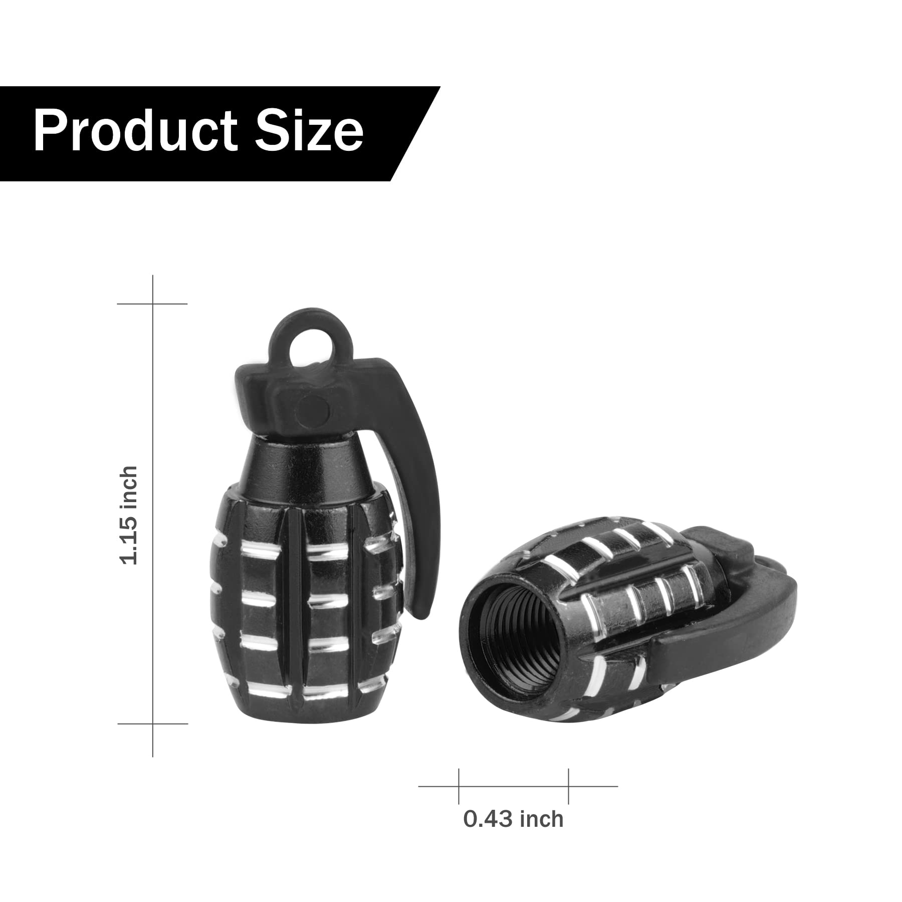 SINGARO Car Tire Valve Stem Cap, Personalized Tire Valve Stem Cap Exterior Accessories, Universal for Car, Truck, SUV, Motorcycl