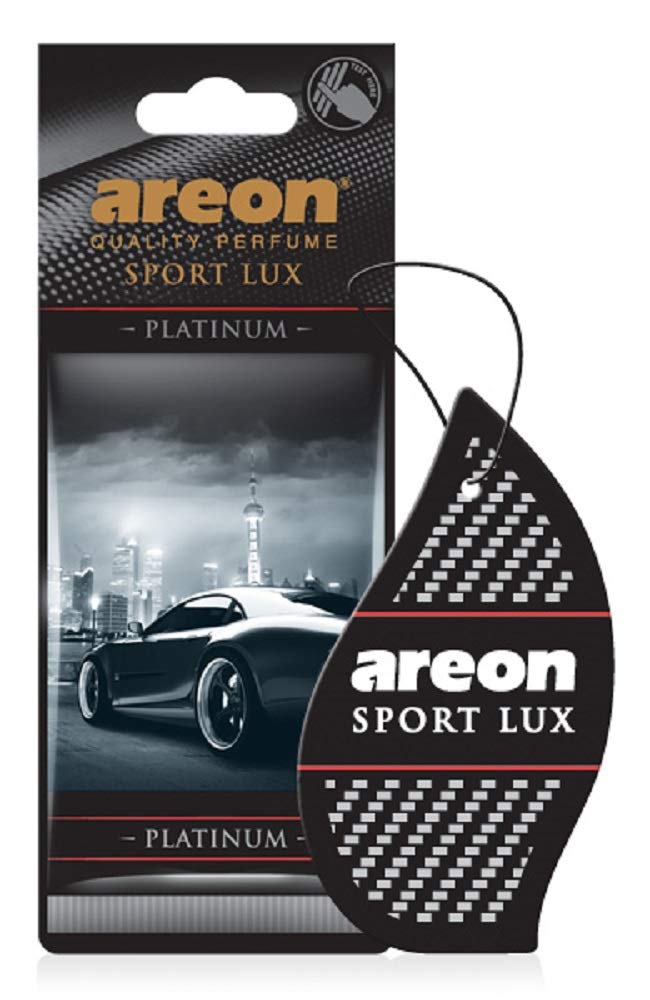 AREON Sport LUX SL03 Quality Perfume/Cologne Car Air Freshener, Platinum (Pack of 12)