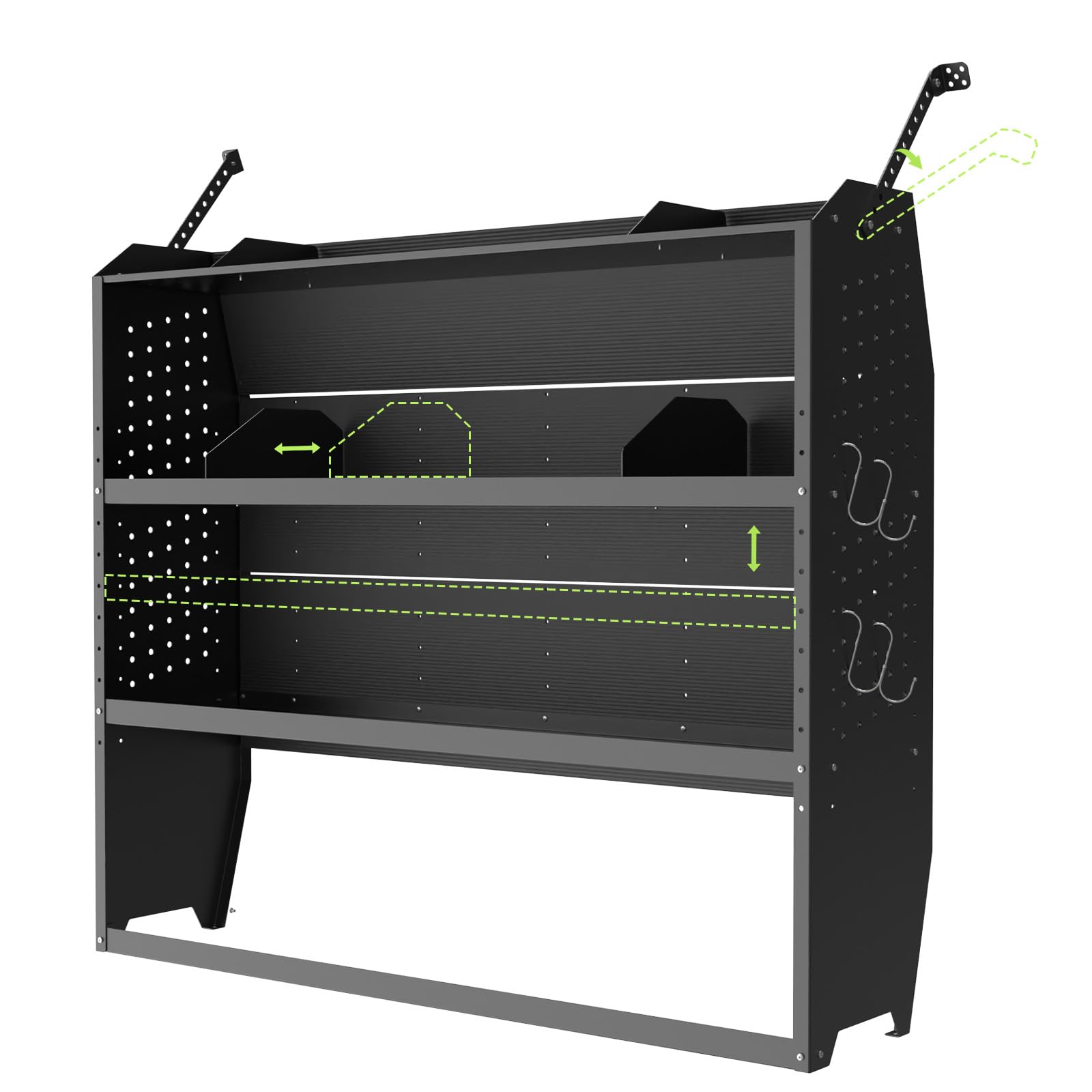 StarONE 52 W x 46 H Adjustable Cargo Van Shelving Fit for FullSize Vans