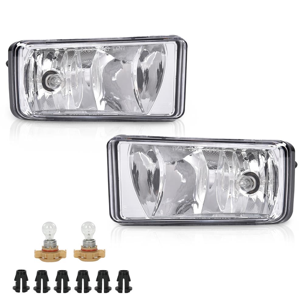 G-Plus Front Bumper Fog Lights W/Bulbs Compatible With Chevy Silverado/Tahoe/Fit WBCARB0CGPNM2KY