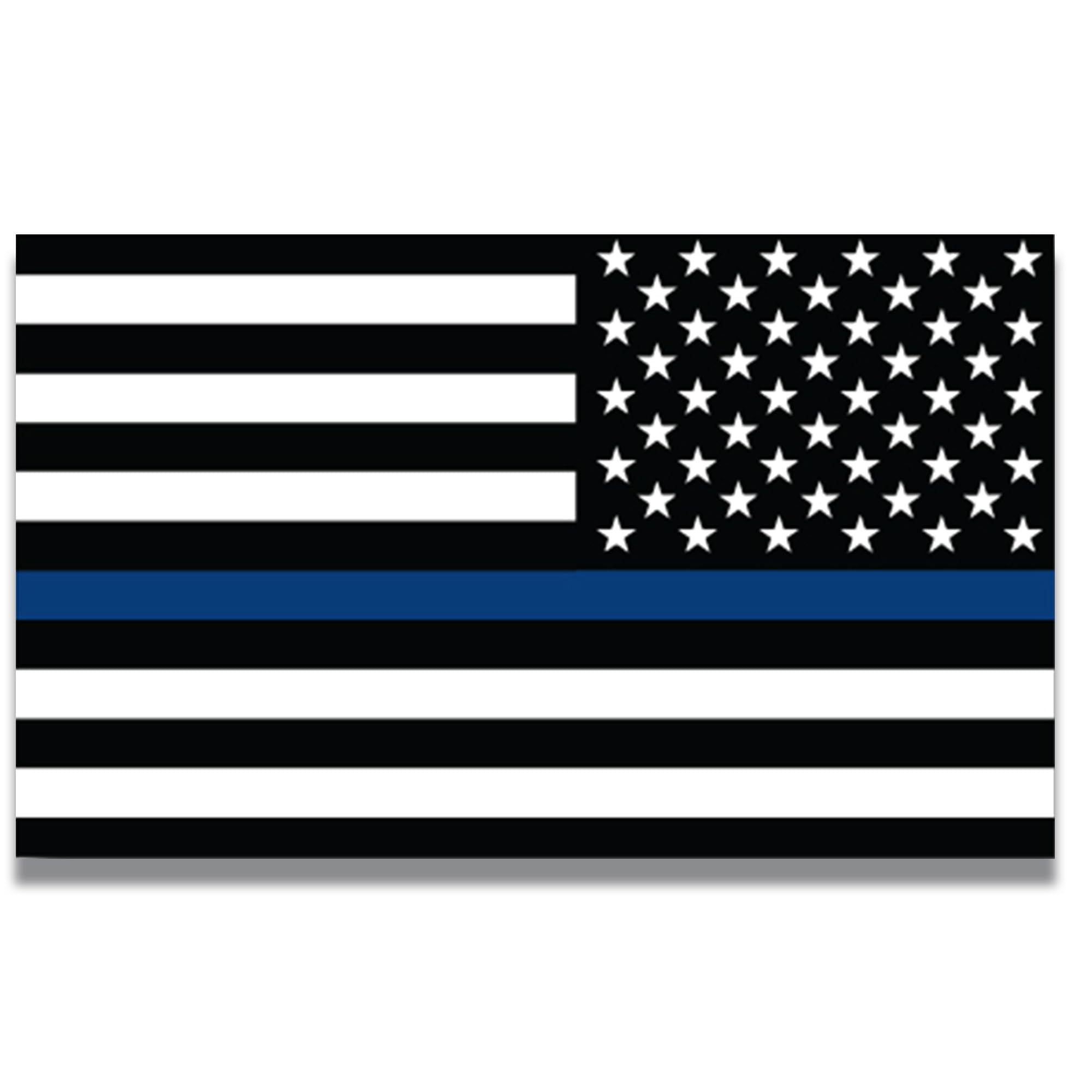 Magnet Me Up Reversed Thin Blue Line American Flag Magnet Decal, 3X5 Inch, Heavy-Duty Automotive Magnet For Car, Truck, Suv, Sho