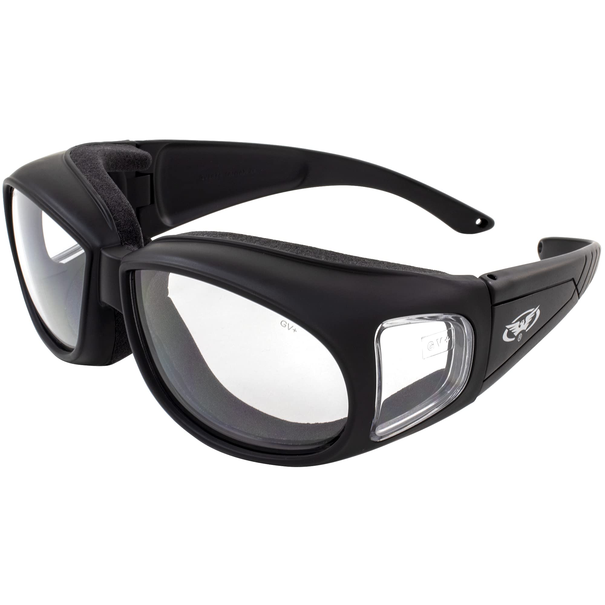 Outfitter Clear Motorcycle Glasses. Over-Prescription Glasses