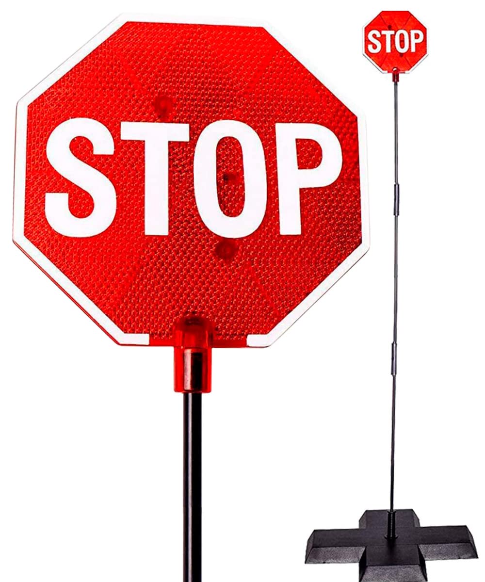Cobra Tuning LED Stop Sign Parking Assistant for Garage - Black Flashing Signal Safety Light