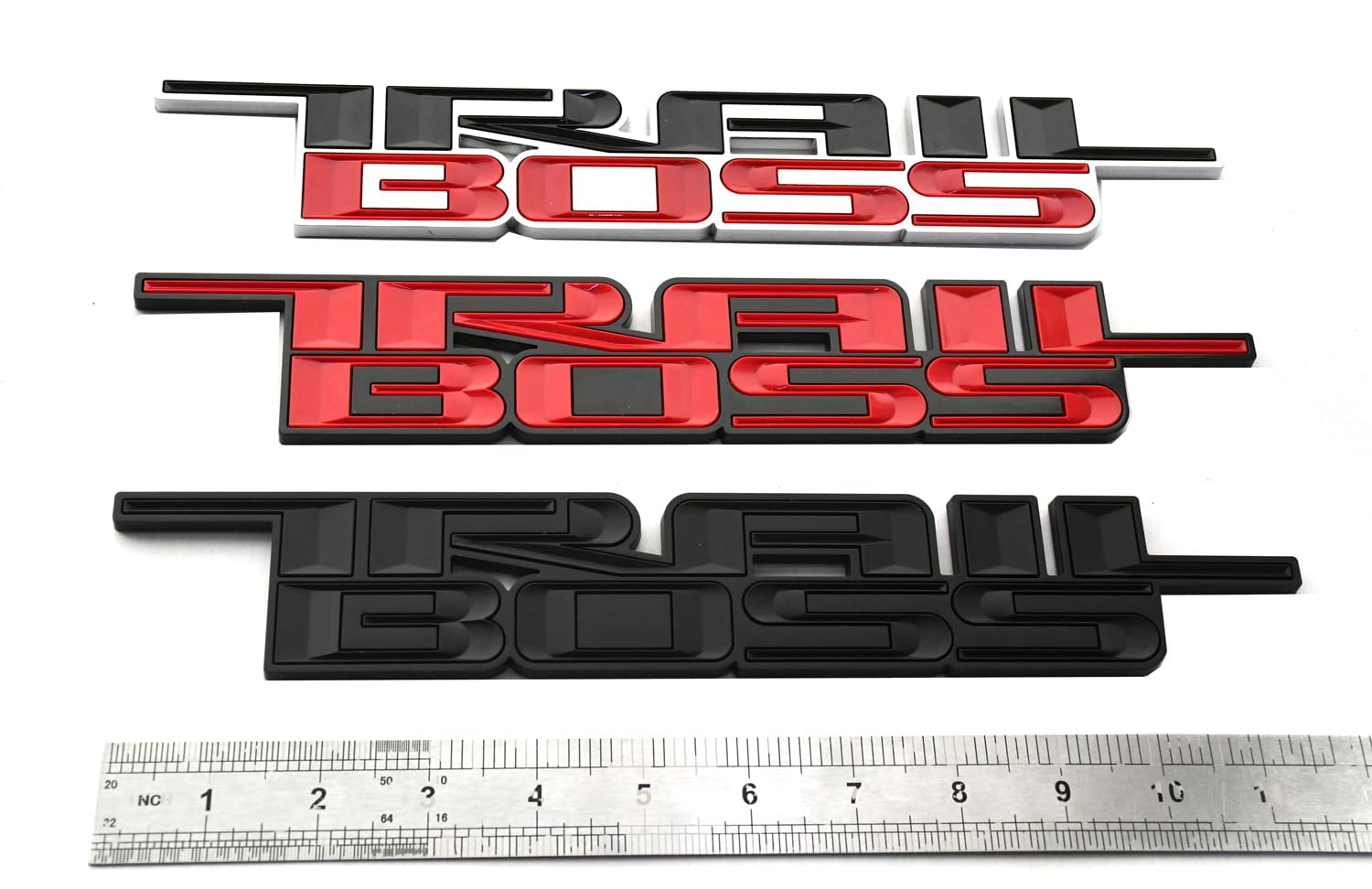 Ssdd 2019-2021 Trail Boss Emblem 3D Badge Side Decal Nameplate Sticker Replacement For Chevy Silverado 1500 2500 Hd (Matte Black), Ch-Trail