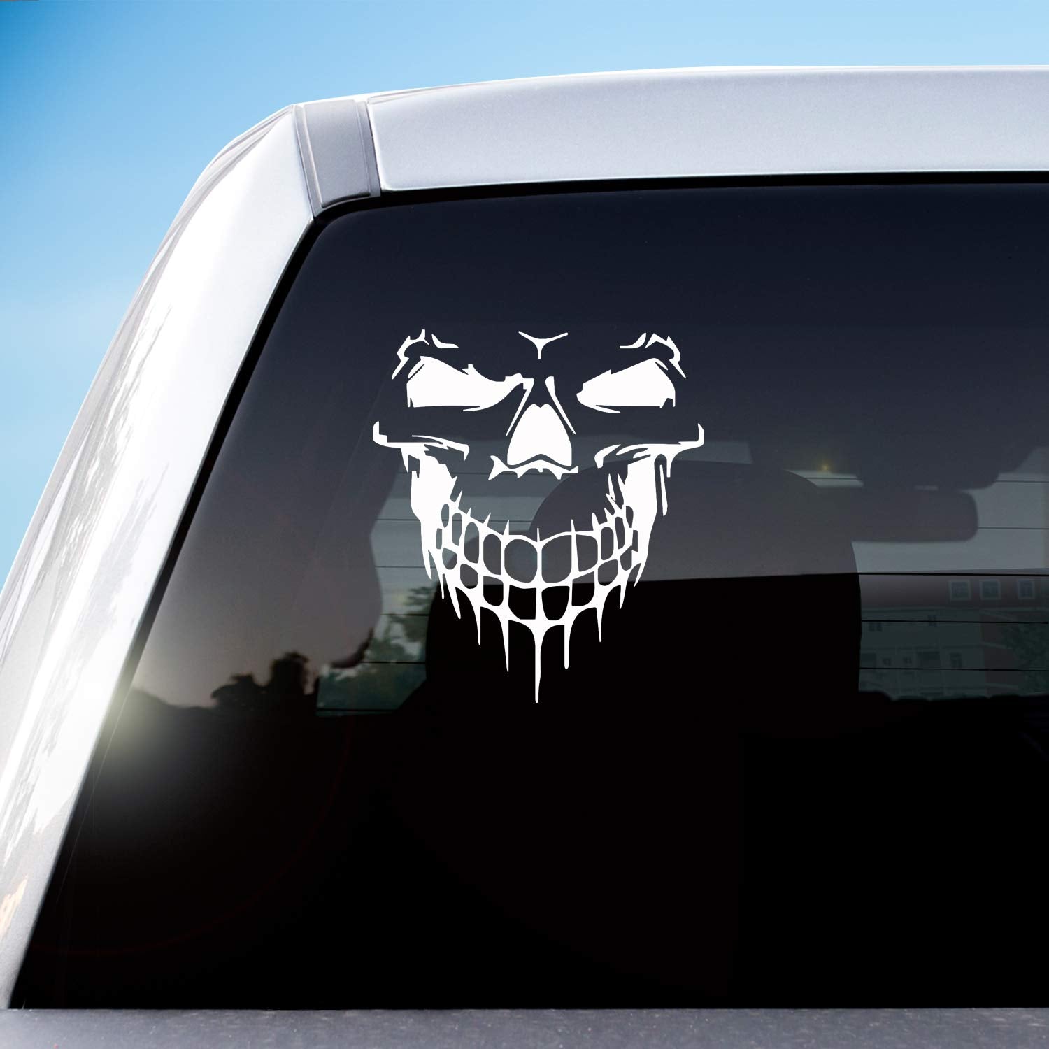 Hungmieh Skull Stickers And Decals For Car Windows, Doors, And Trucks - 3D Skull Decals And Signs For Car Styling - Laser Reflec