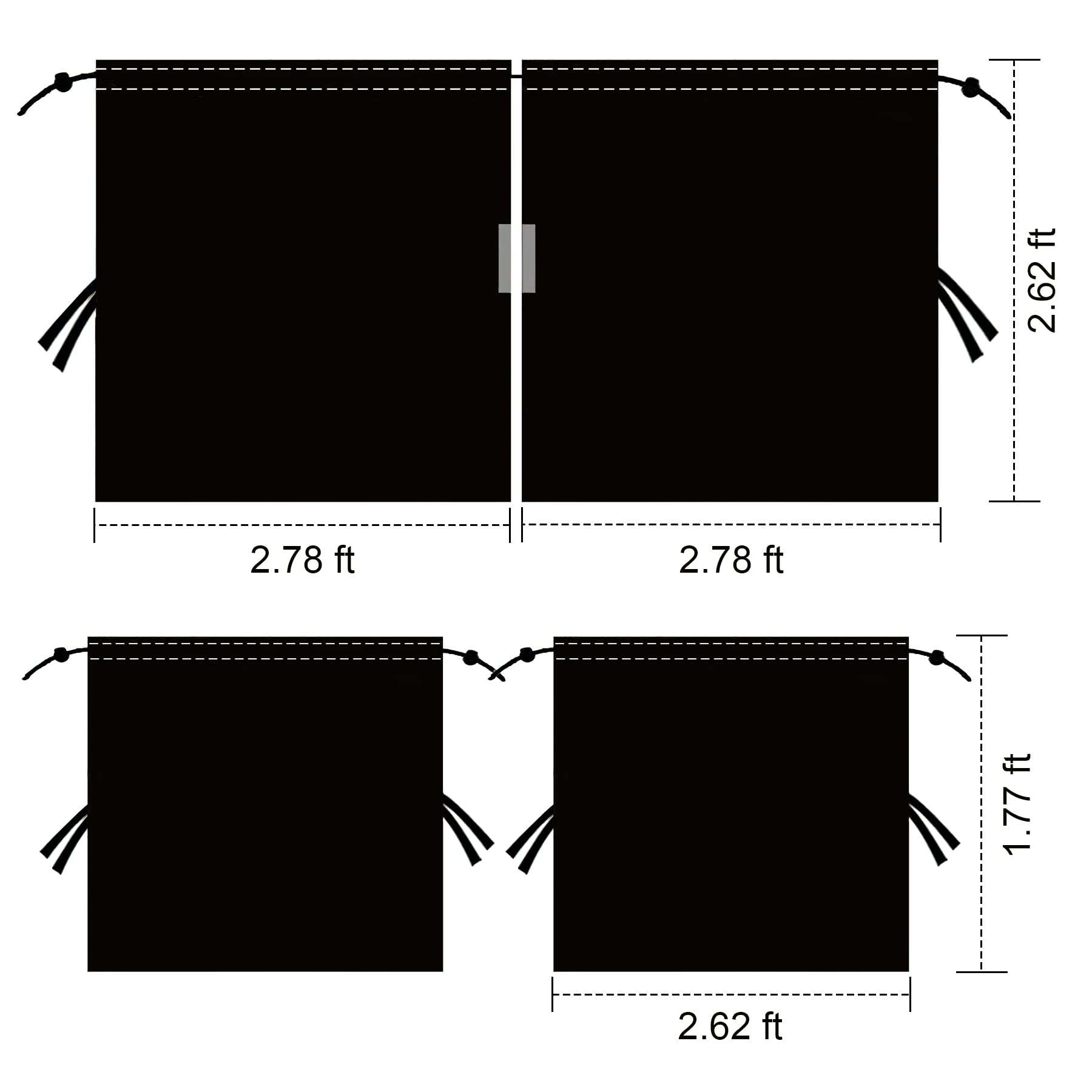 Set Of 3 Car Privacy Curtains, Car Window Covers For Sleeping In Car For Camping Suv Van, Include 1 Rear Seat Divider Curtain &