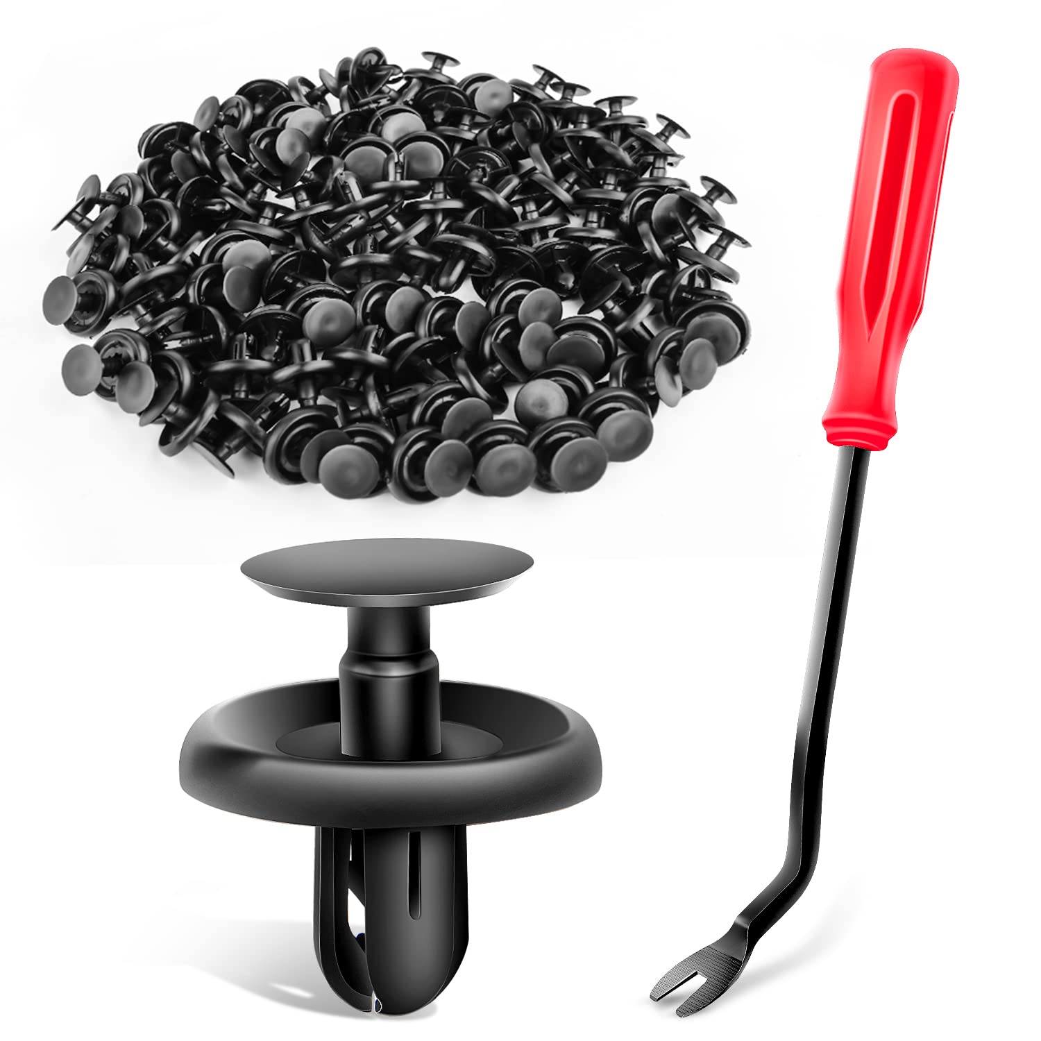 GOOACC GRC-32 100 Pcs 100pcs Type Retainer for Lexus Toyota Body, Splash Shield Clips 90467-07201 Replacement, Quality Nylon Pus