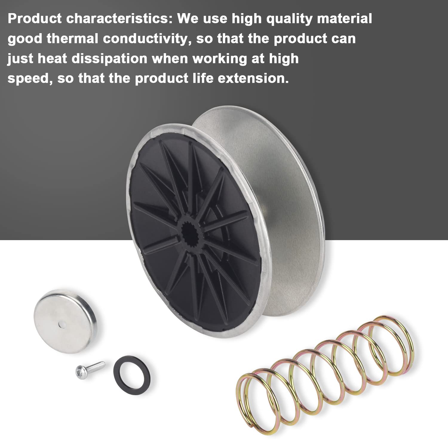 Mwedp Mia12482 Secondary Transmission Variator Pulley Kit Compatible With John Deere Lawn Mower And Garden Tractor, Fits D105 E1