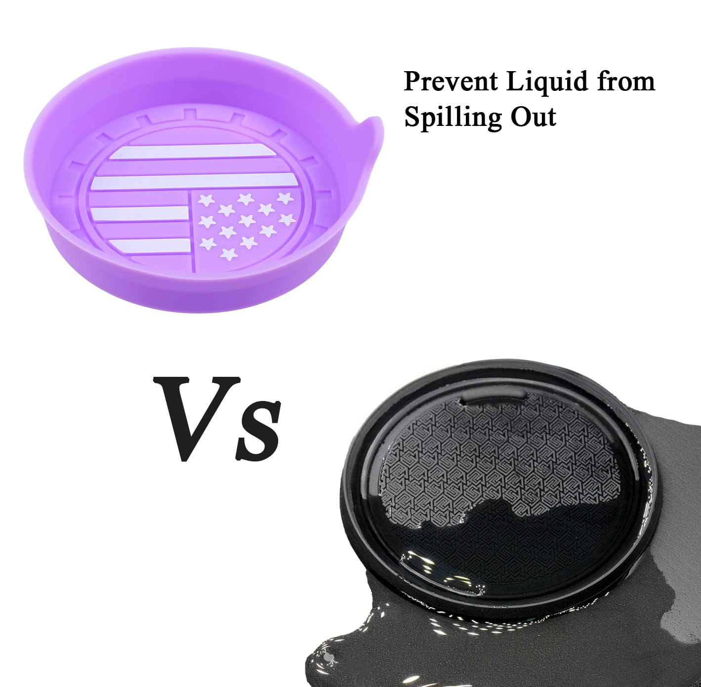 Amooca Car Cup Coaster Universal Non-Slip Silicone Cup Holder Insert Car Interior Accessories For Drink American Flag Us Flag 4