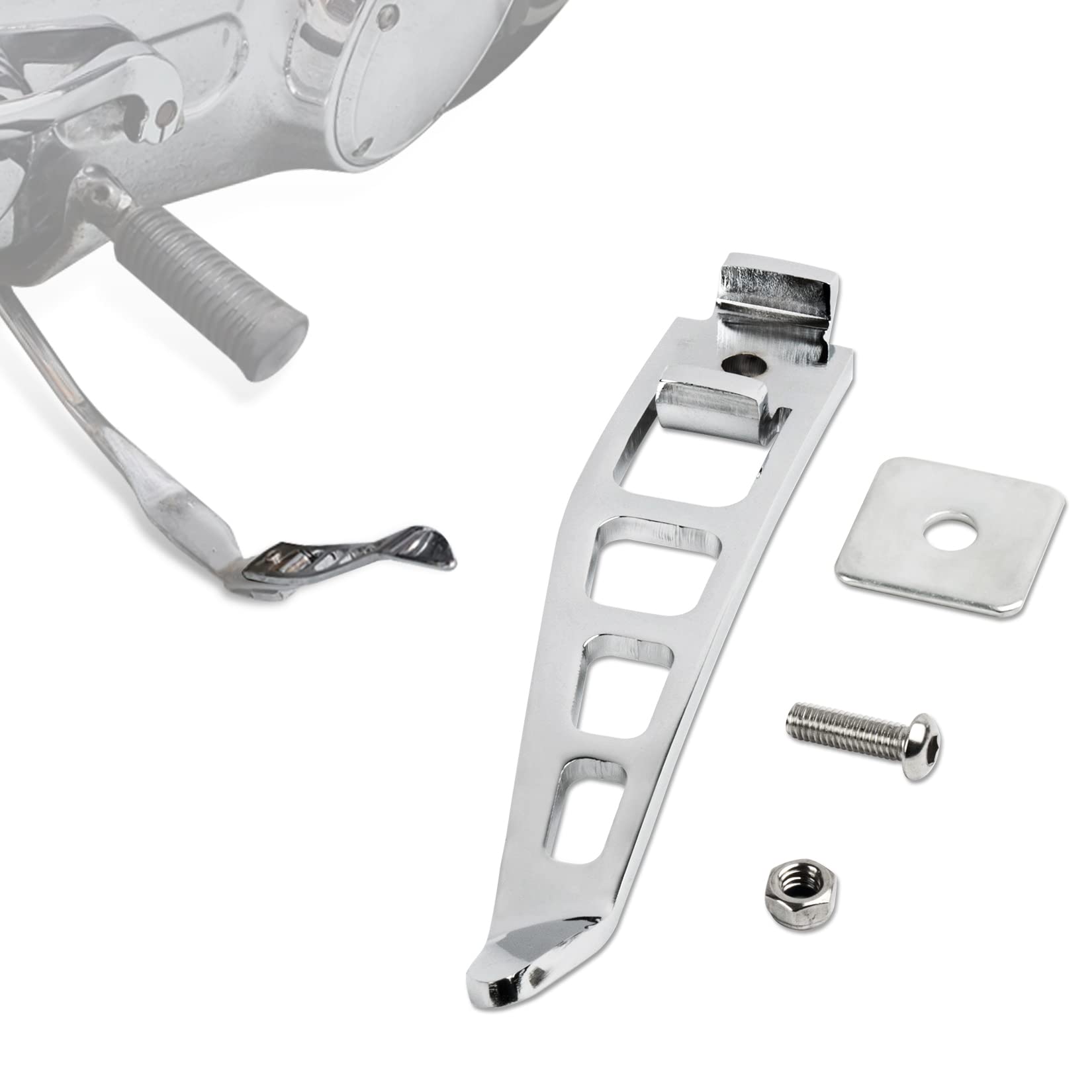 PSLER Kickstands Side Stand Assist Tool Accessories Motorcycle Jiffy Stand Extension Kit Foot Pedal Support for Dyna 1993-2017, 