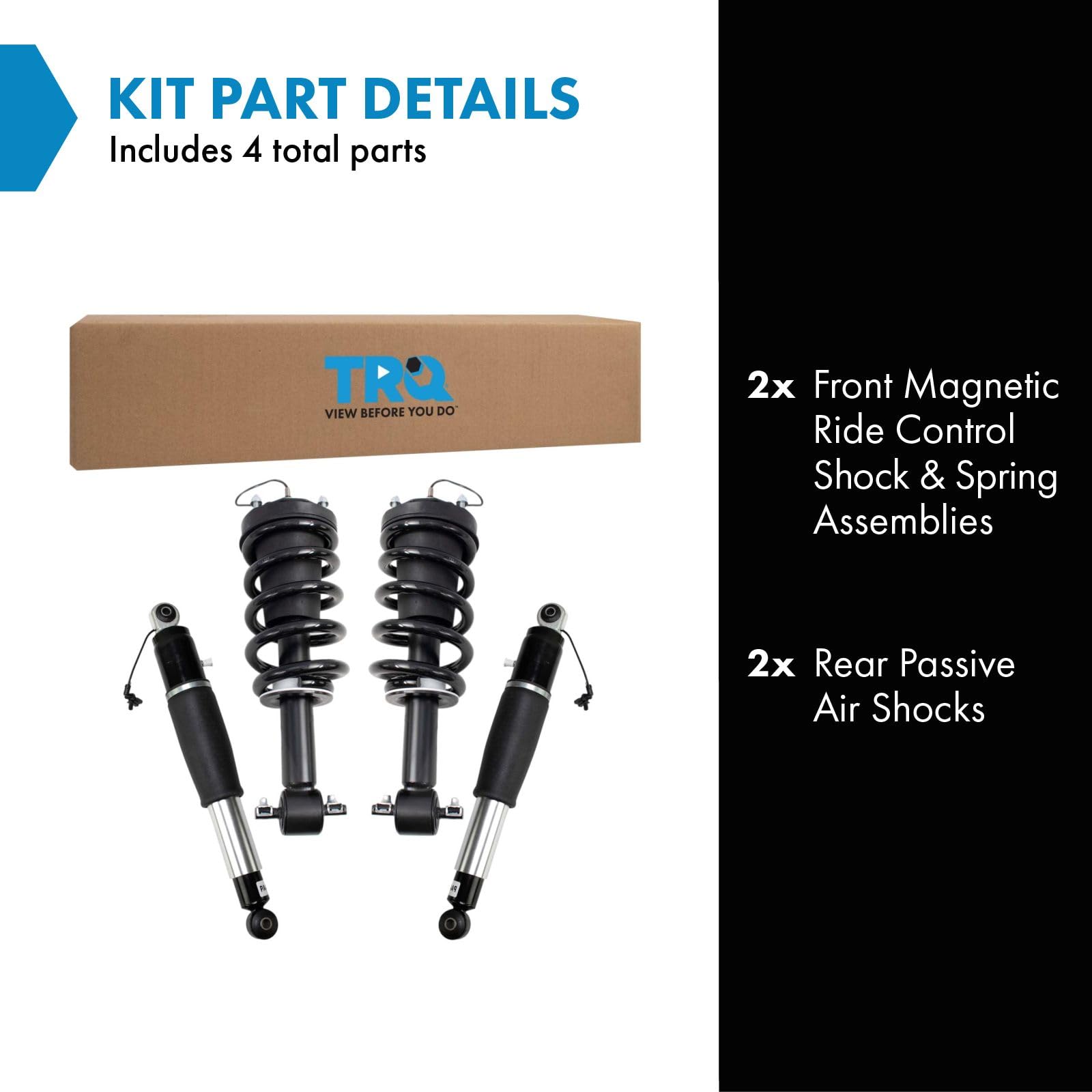 Trq Front Rear Loaded Strut Spring Assembly Shock Absorber Lh Driver Rh Passenger Side Pair 4Pc Set For Chevy Gmc Suburban Tahoe