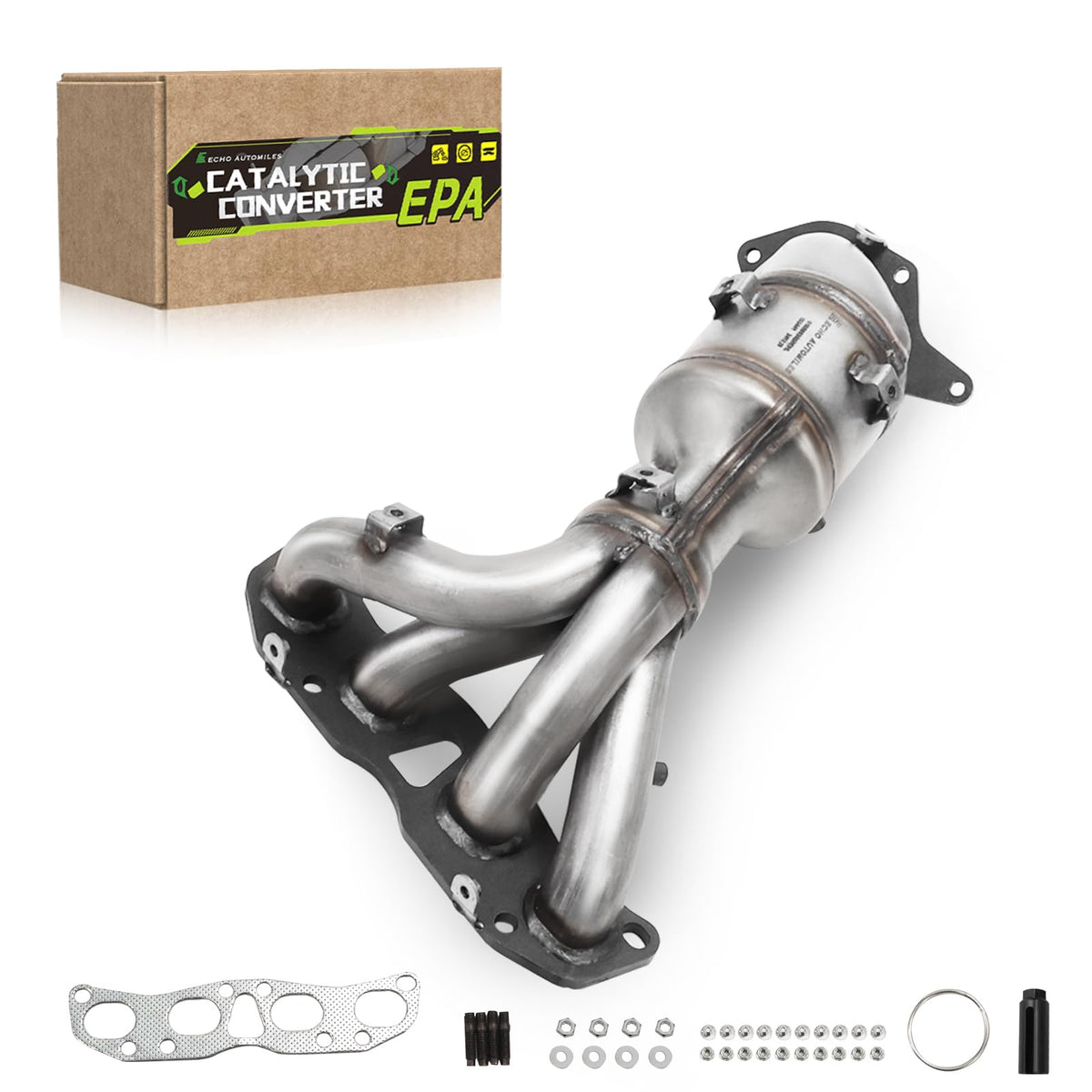ECHO AUTOMILES Catalytic Converter Exhaust Manifold Compatible with 2013 2014 2015 2016 2017 2018 Nissan Altima, Nissan Rogue 20