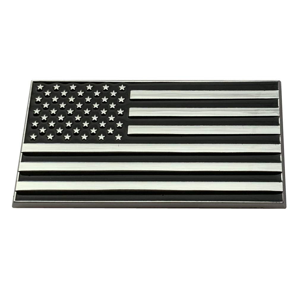 American Flag Metal Decal Auto Emblem