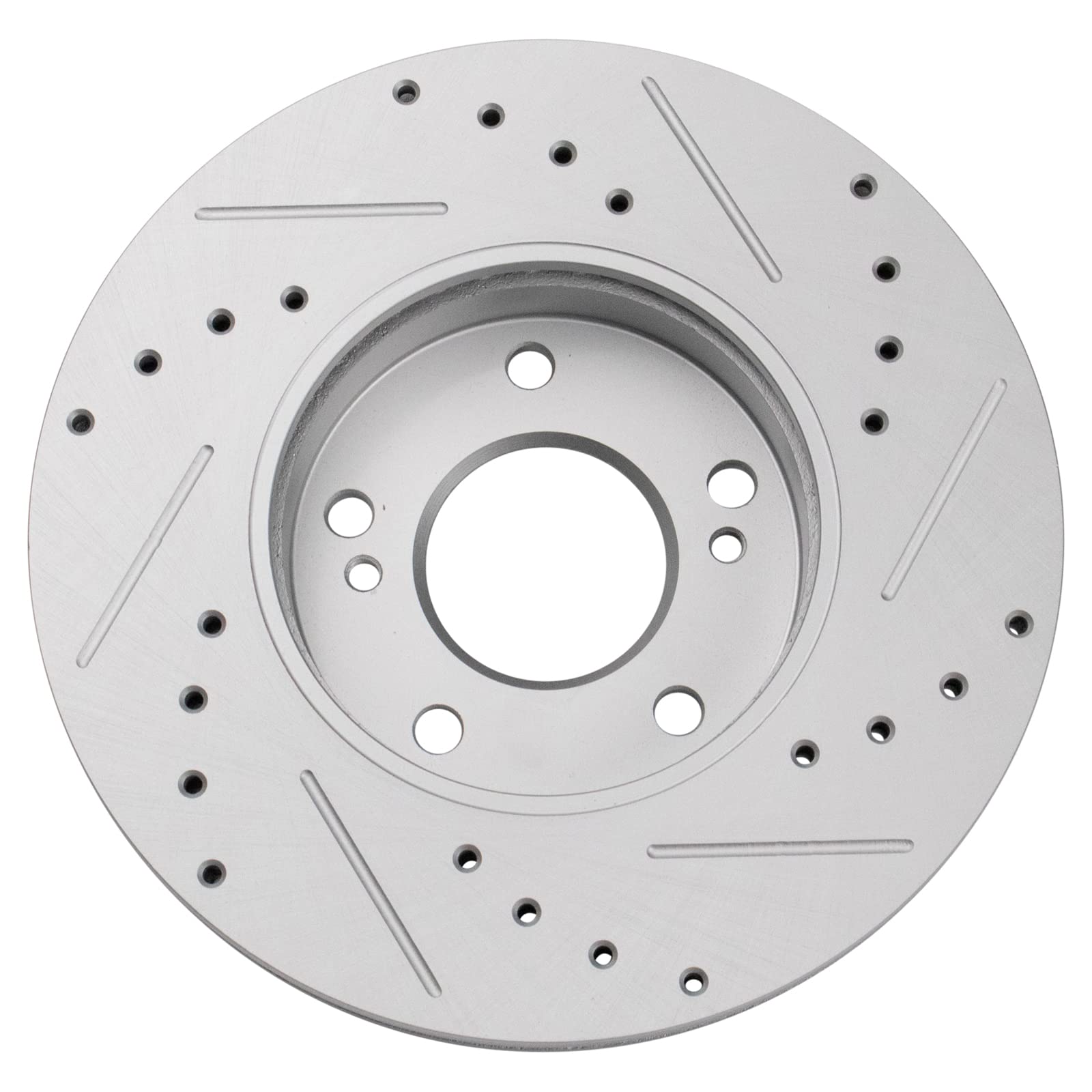 Trq Front Performance Brake Rotors Set Premium G-Coated Cross Drilled & Slotted Compatible With 1996-1999 Infiniti I30 1989-1999