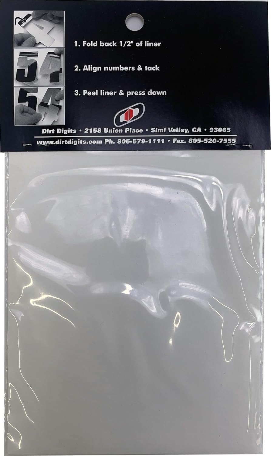 Dirt Digits Dd53B-7 Black 5.5'' High-Gloss Precision Die Cut Vinyl Number 7, 3 Pack