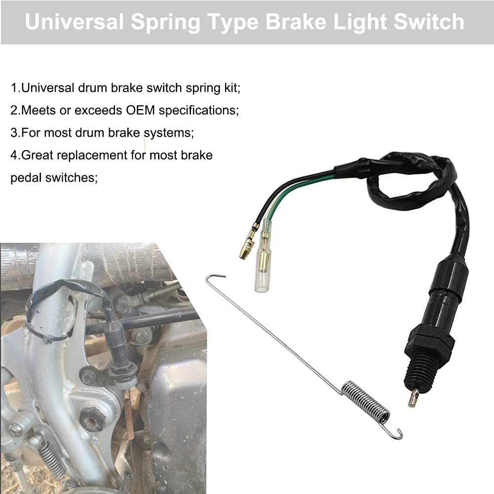 Autovic Motorcycle Universal Rear Brake Light Switch With Spring Kit For Honda Kawasaki Suzuki Yamaha Quad Bikes Atvs Scooters