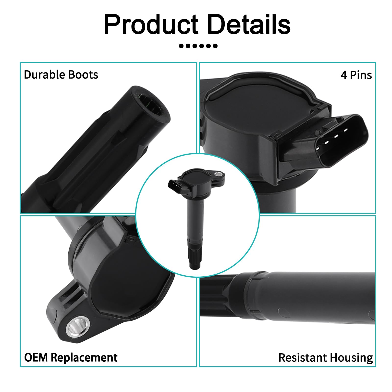 6Pcs Uf487 Ignition Coil Pack 2.5L 2.7L 3.5L For Toyota Avalon Camry Highlander Rav4 Sienna Venza,Lexus Es300H Es350 Is350 Nx300