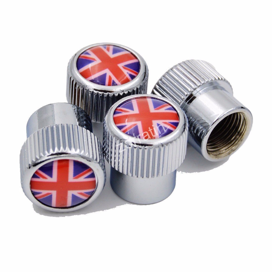 4X Zorratin Chrome Union Jack British Flag Tire Valve Stem Cap Cover For Bmw Mini Cooper R50 R53 R56 R56N F55 F56 R55 R52 R57 R5