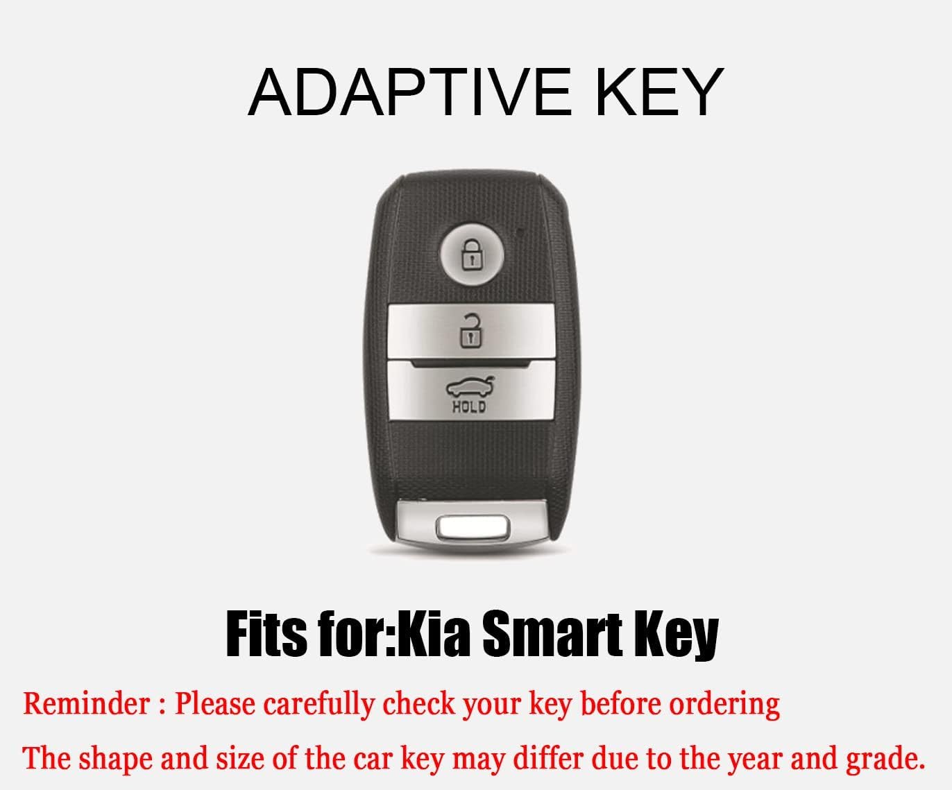 TECART Key Fob Case Protection for Kia K2 Rio NIRO Key Holder Keychain Key Case Shell Soft TPU Accessories 3 Button White