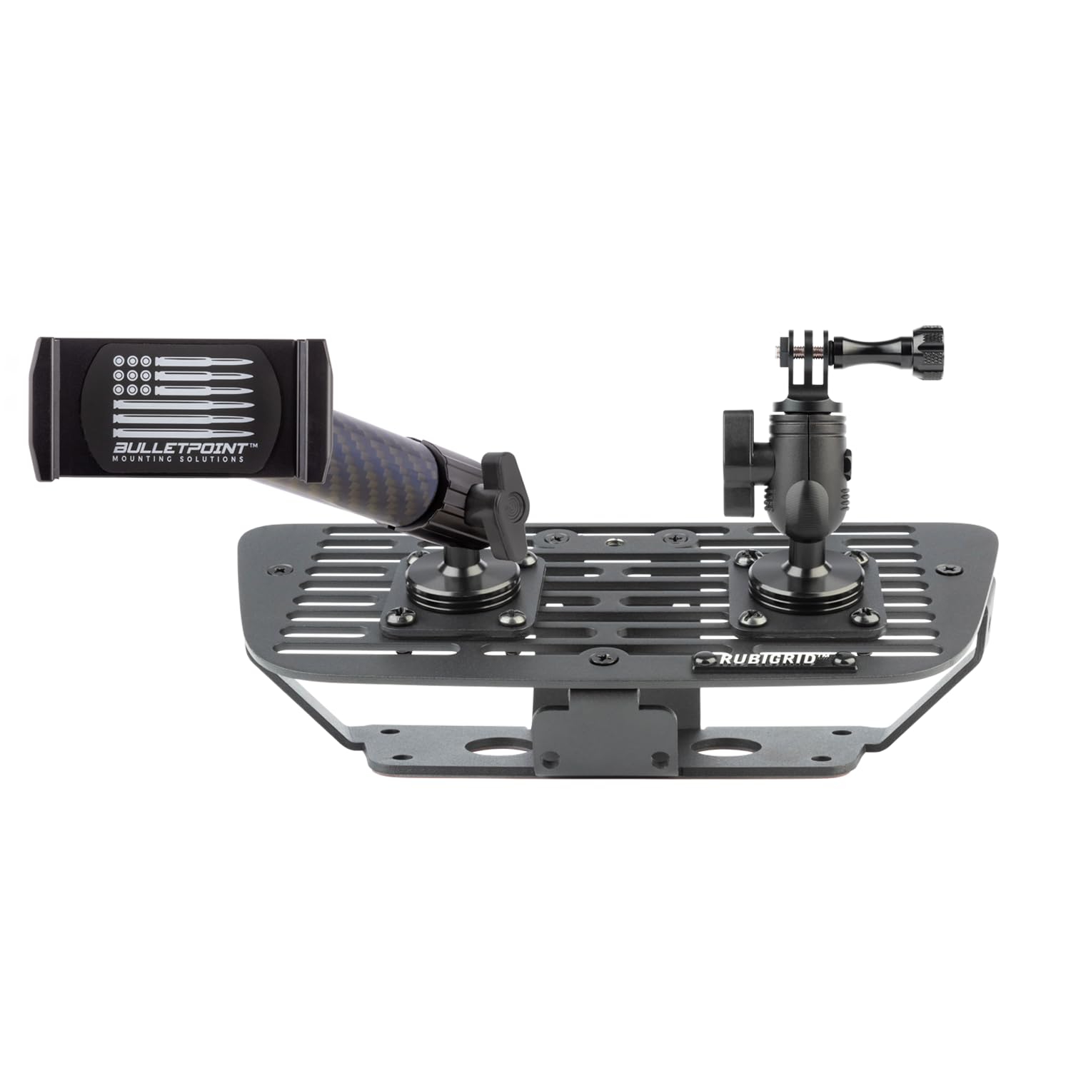 Bulletpoint Dash Cell Phone Holder Compatible with 2011-2018 Jeep Wrangler JK JKU 20mm Ball Mount (RubiGrid Multi-Device)